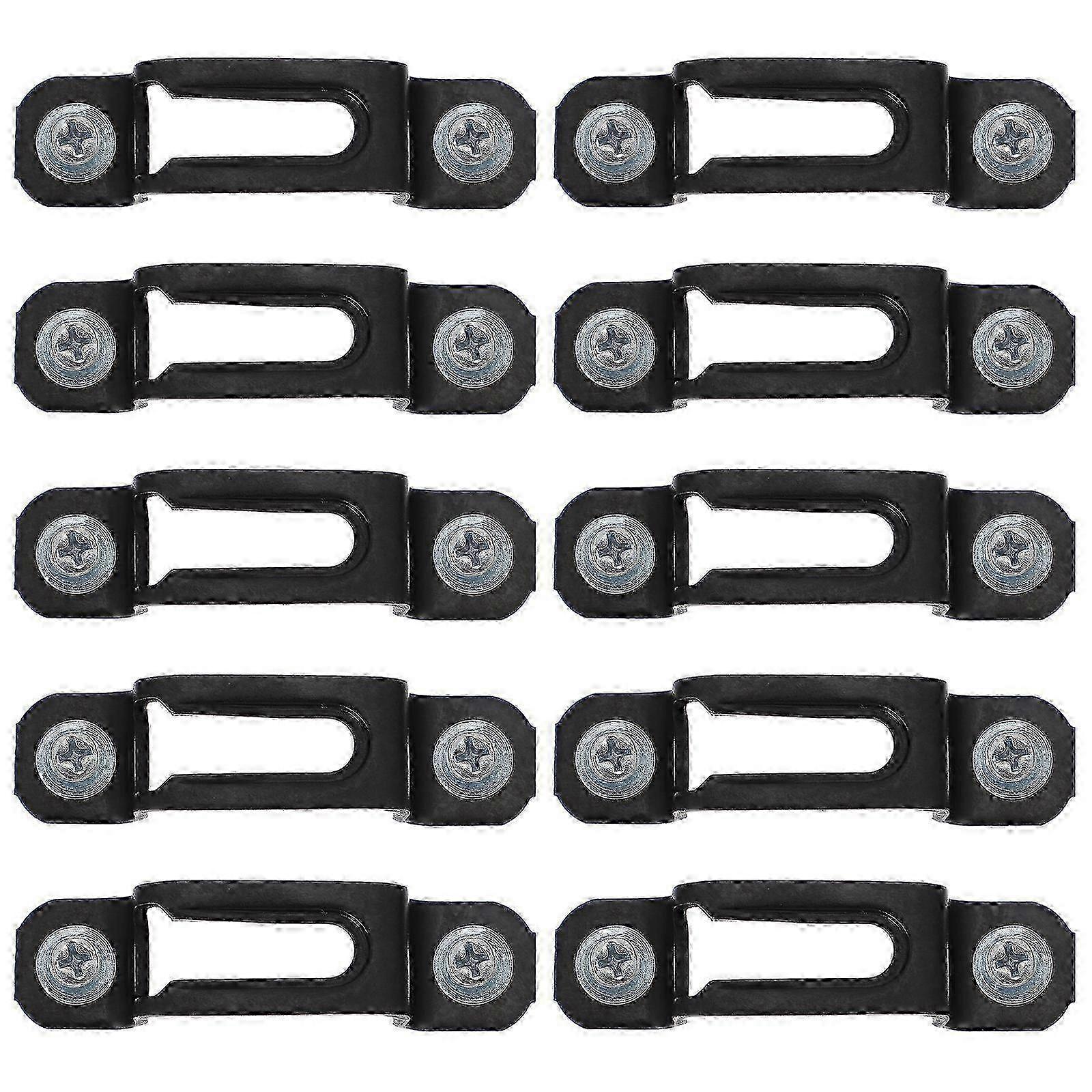 50 Sets Black Hidden Cabinet Fasteners - 4x1cm Invisible Connector Screws for Secure & Discreet Mounting