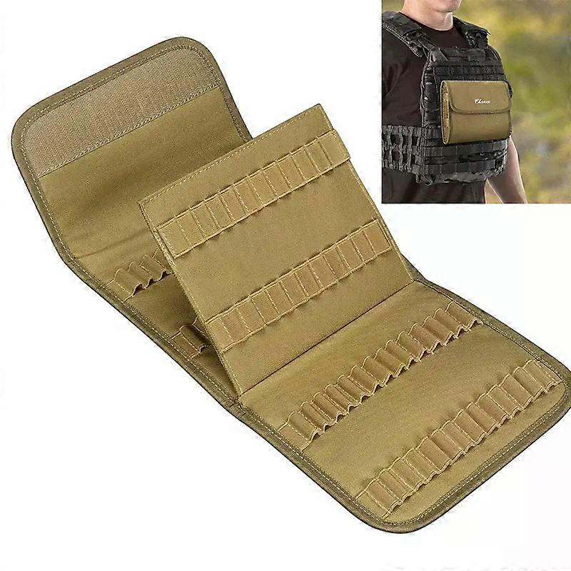 EZshoot 100 Rounds Ammo Pouch Case Foldable Lightweight Wallet Holder for Range fits various bullets of Shotgun Pistol and Rifle
