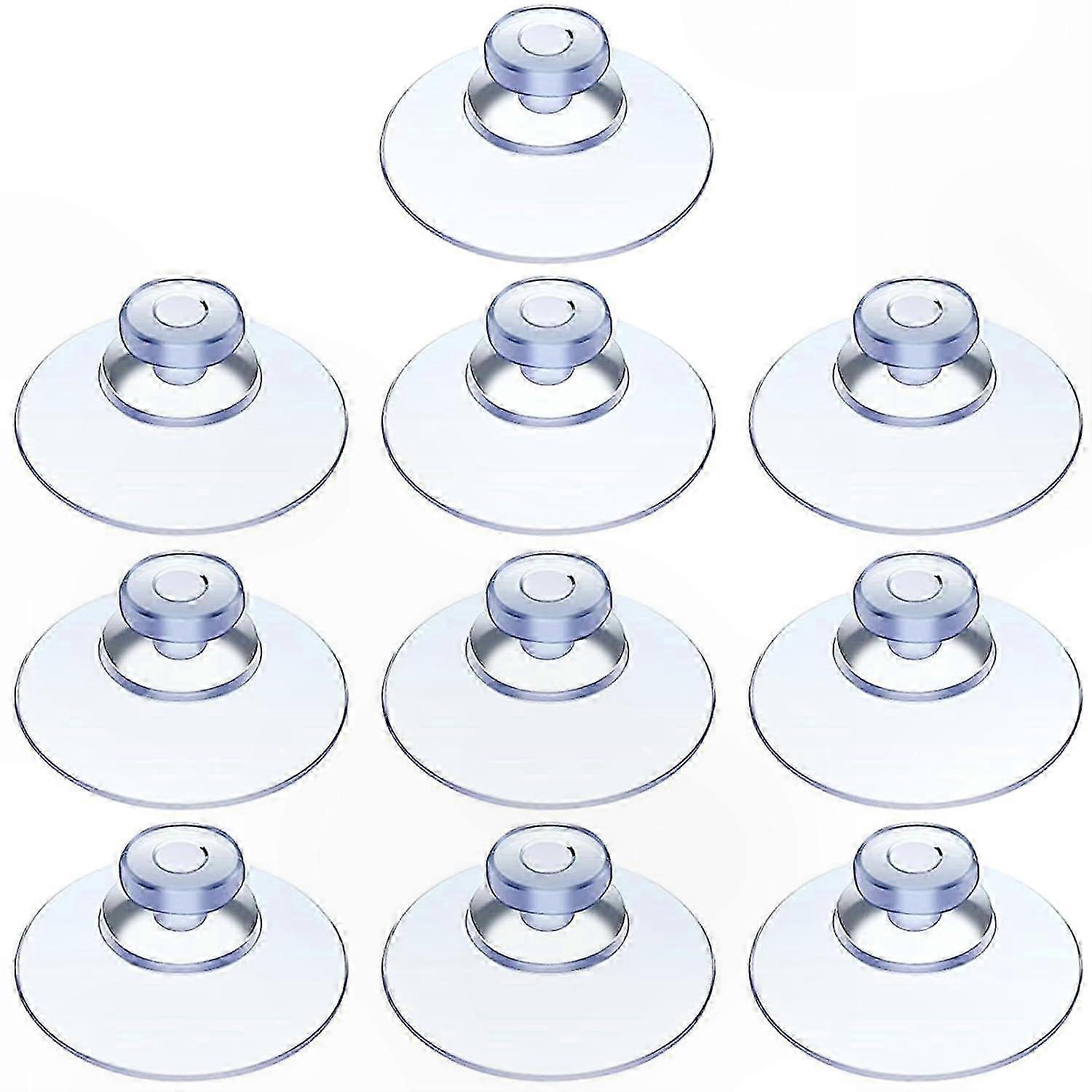 10-Pack Clear Mini Suction Cups for Glass, Tile, and Mirror Surfaces