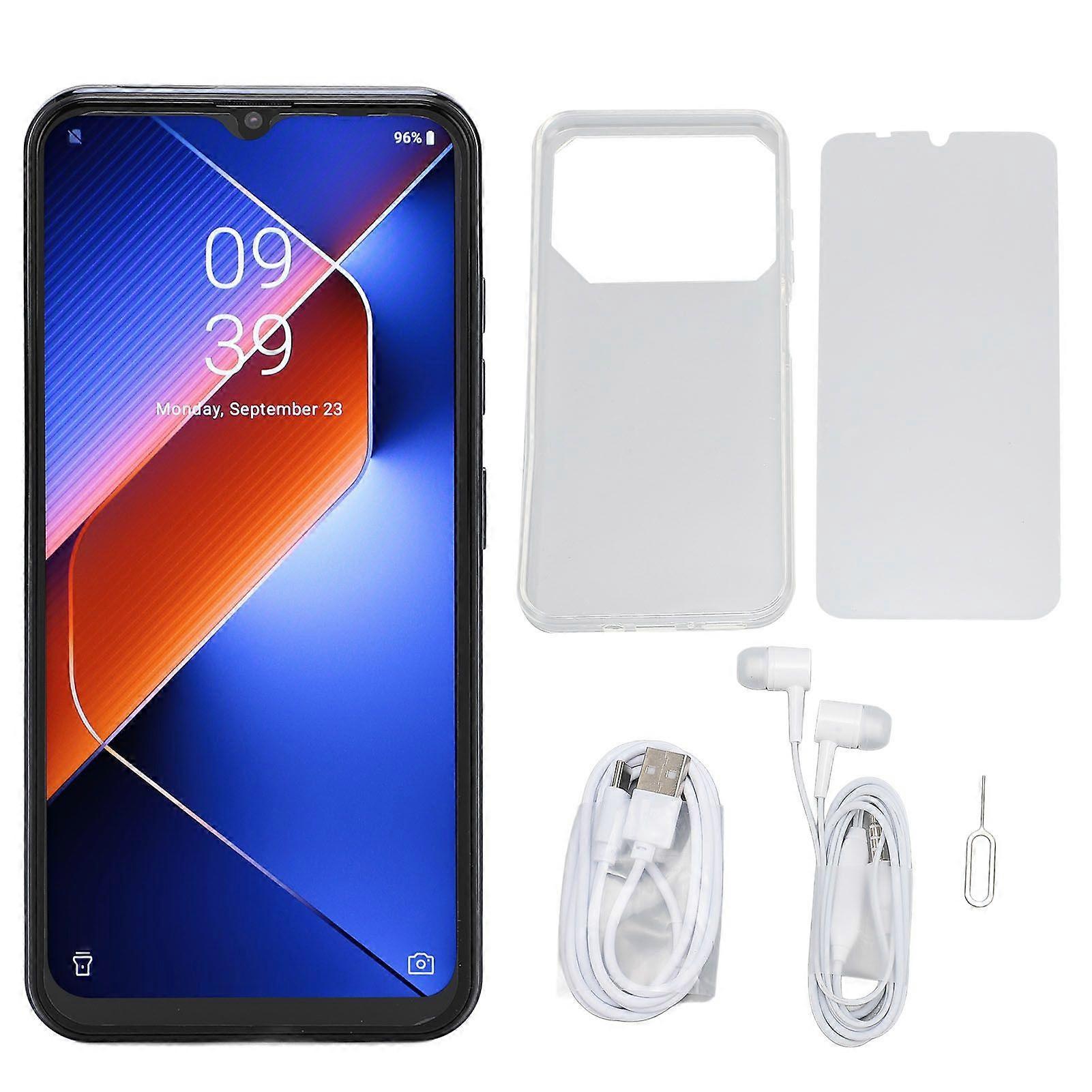 Unlocked Smartphone with Tool Pen 6.6in Incell Screen RAM4GB ROM64GB 8MP 13MP Camera for Android 14.0 Black