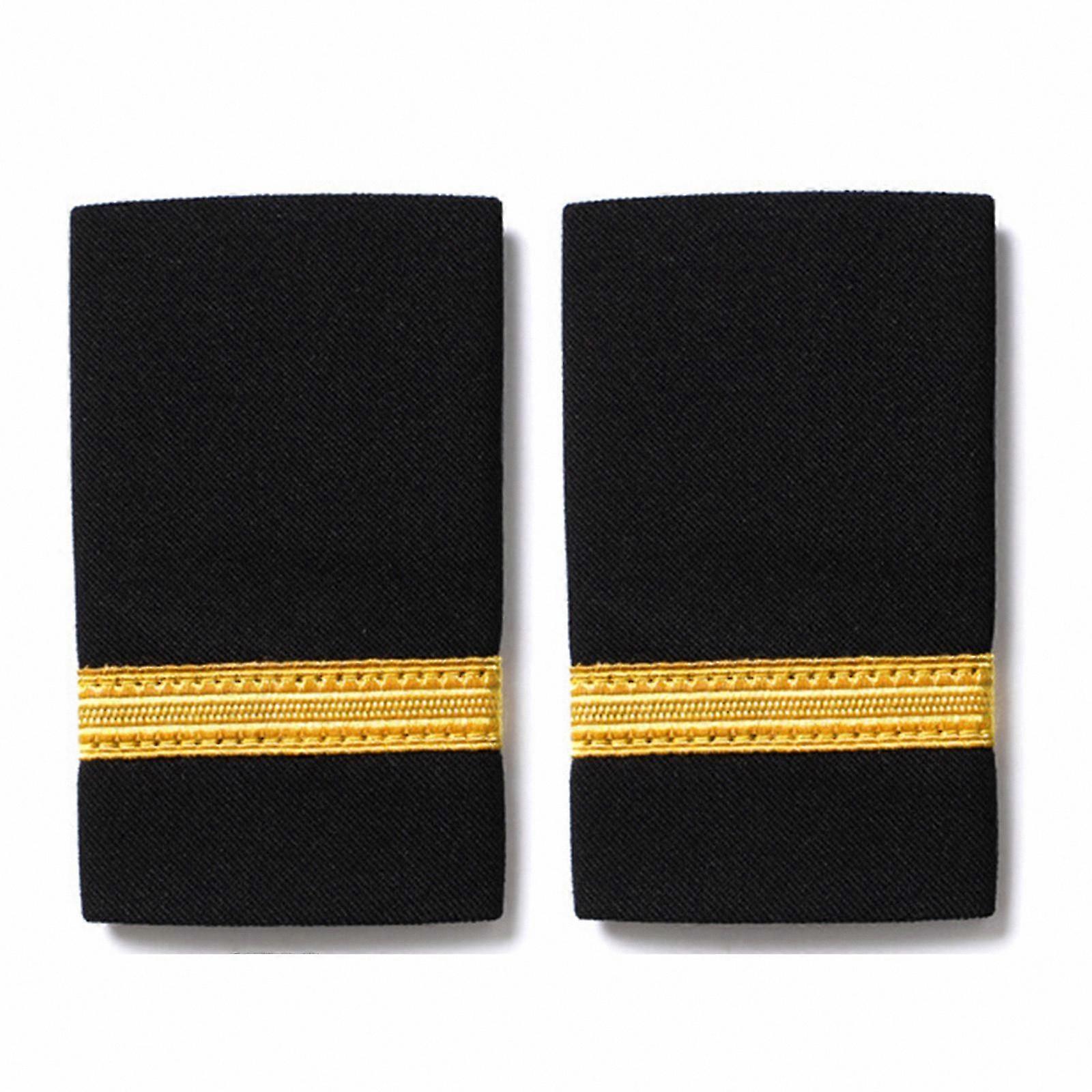 Silver Aviation Uniform Epaulettes for Flight Attendants & Enthusiasts - 2 Pieces Shoulder Badges