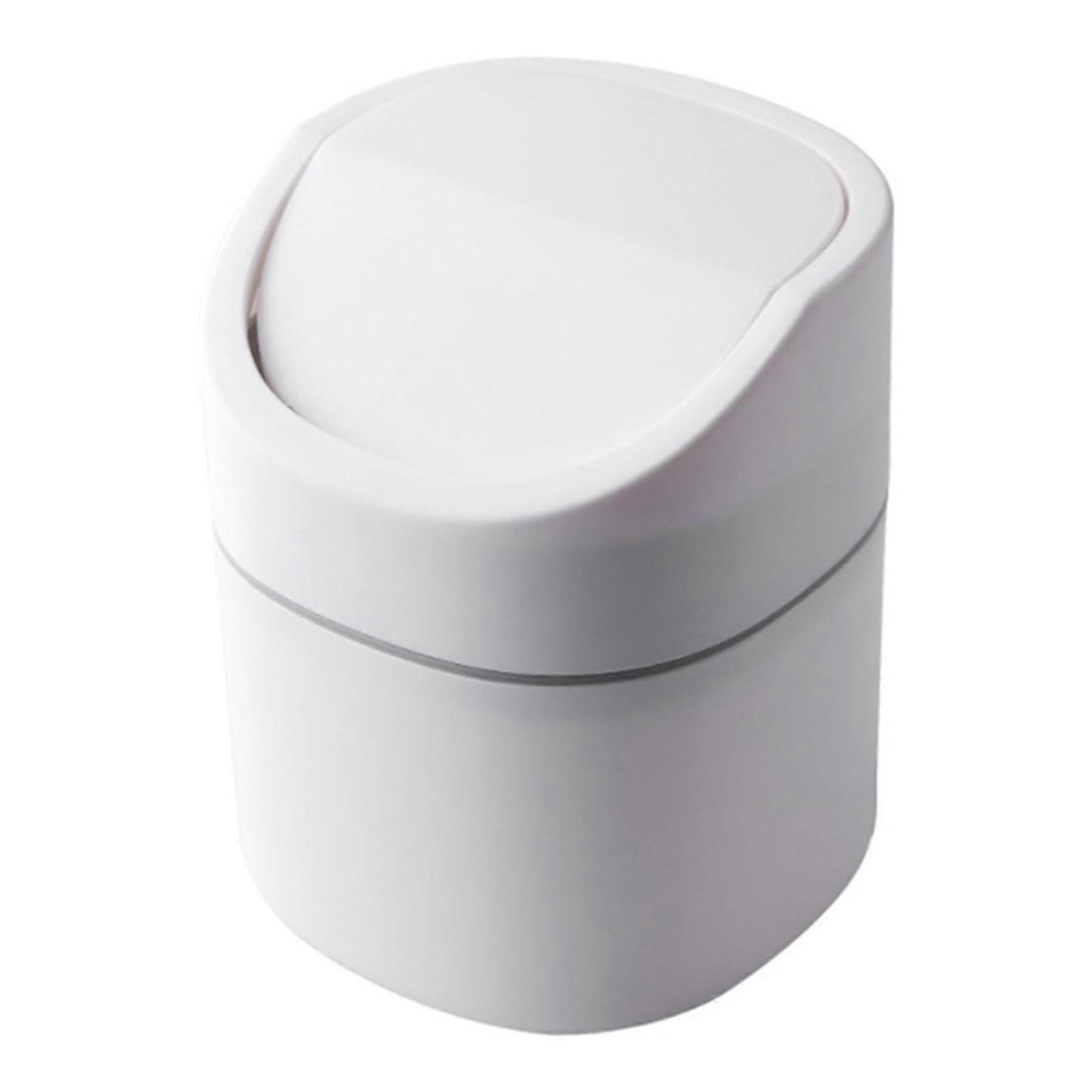 Cute Mini Desktop Trash Can Fashion Trash Nightstand Trash Can Garbage Bin for Makeup Table Study