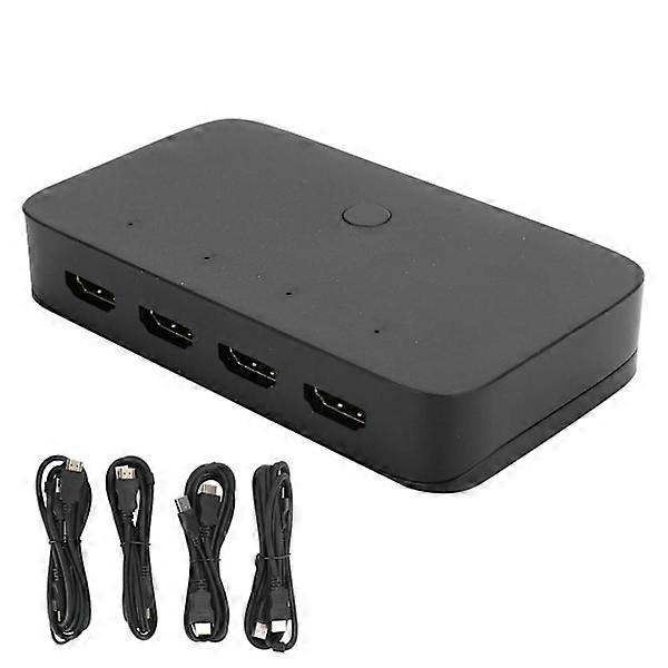 HDMI KVM Switch Box 4 Ports Computer Host 4-in-1-out 4K HD USB Sharing Printer Mouse 401H