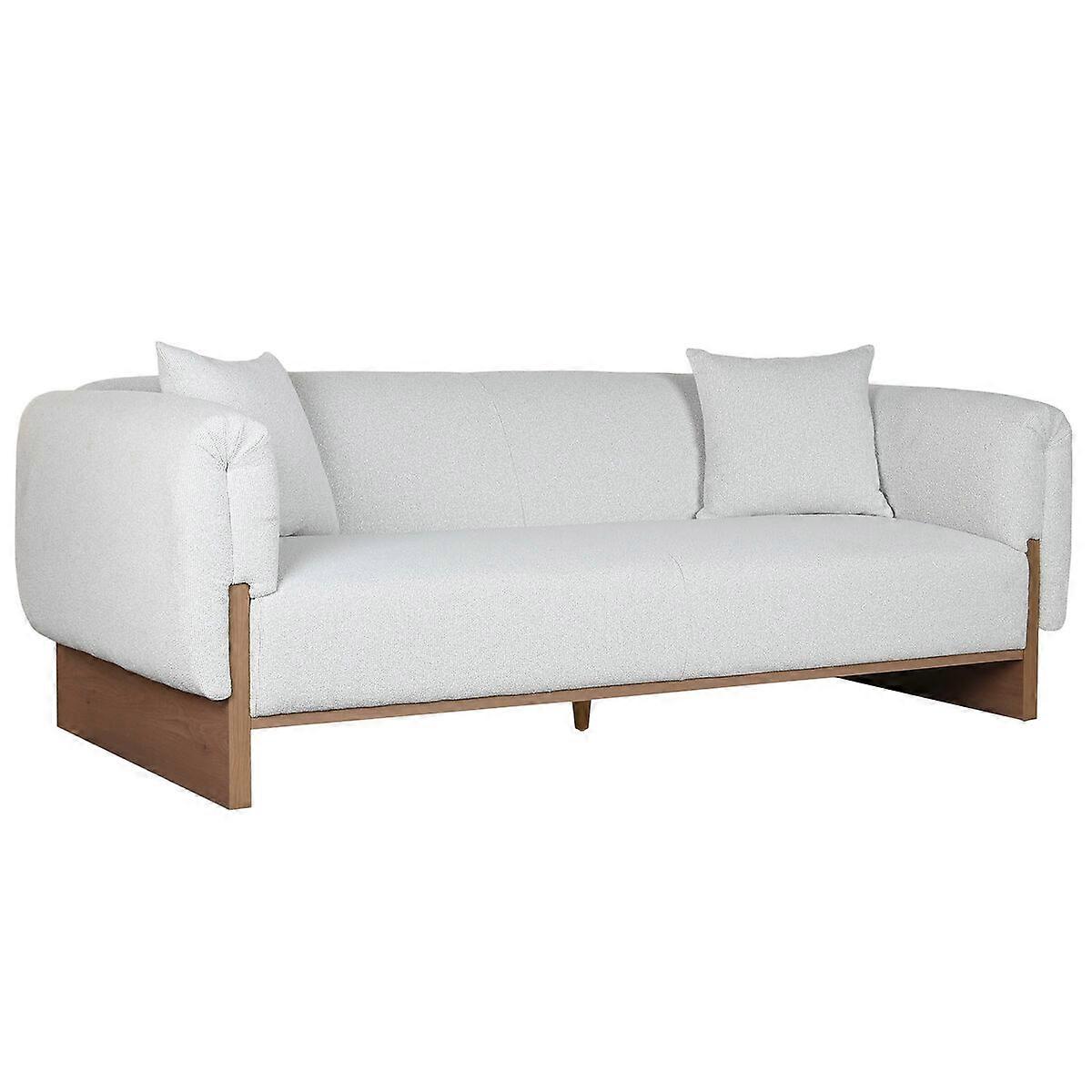 Sofa Home ESPRIT Brown Grey Scandi 220 x 95 x 77 cm