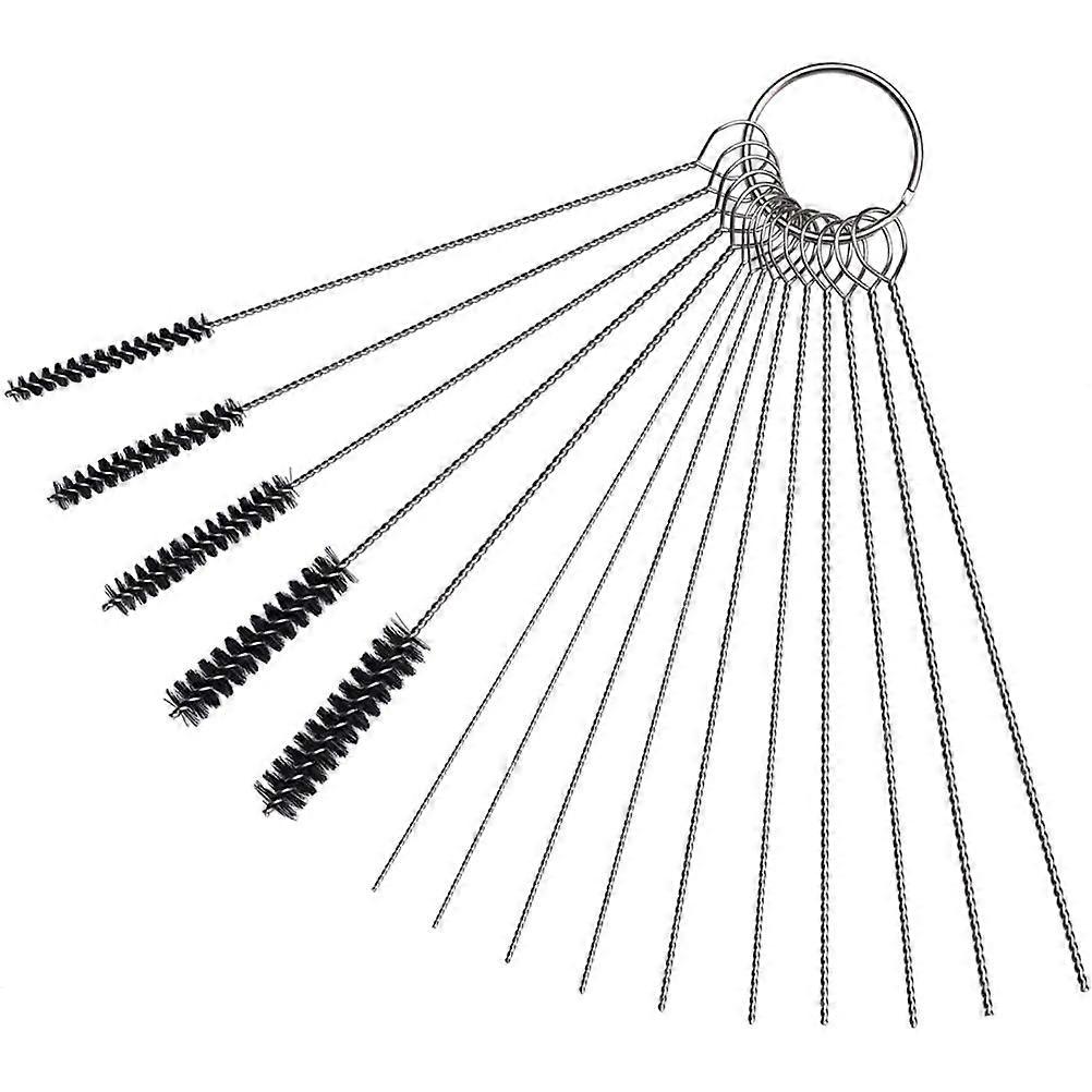 15Pcs Carburetor Carbon Dirt Jet Cleaner Tool Kit Cleaning Needles with Brushes for Motorcycle ATV Moped Welder Carb Chainsaw Spray