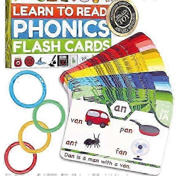 Phonics Flash Cards - Learn to Read in 20 Stages - Digraphs CVC Ble...