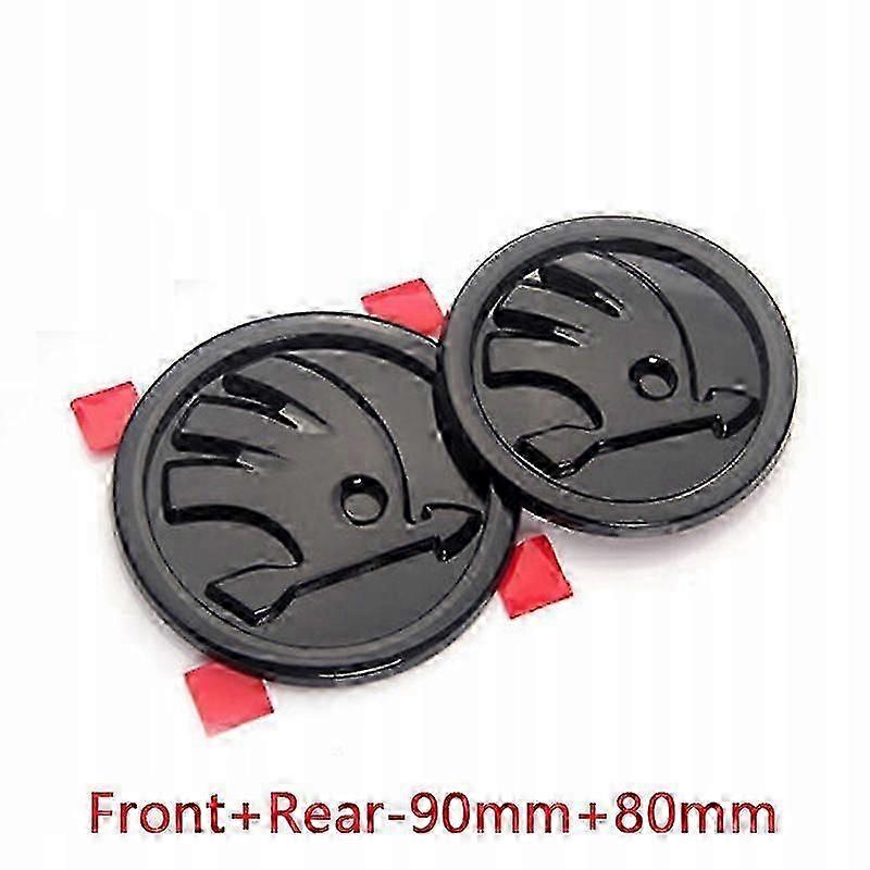 2pcs Skoda Car Emblem Badge 80mm 90mm