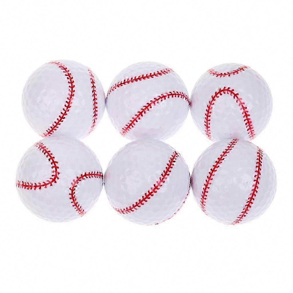 6-Piece Basketball Pattern Novelty Golf Balls Set for Practice and Fun