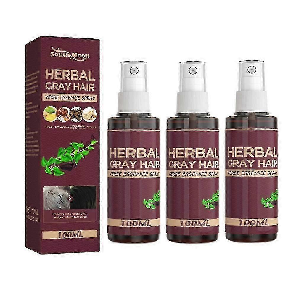 1-3X Kruidenspray voor grijs haar, Polygonum Multiflorum en kruidenextract, versterkt het haar, hydrateert het haar