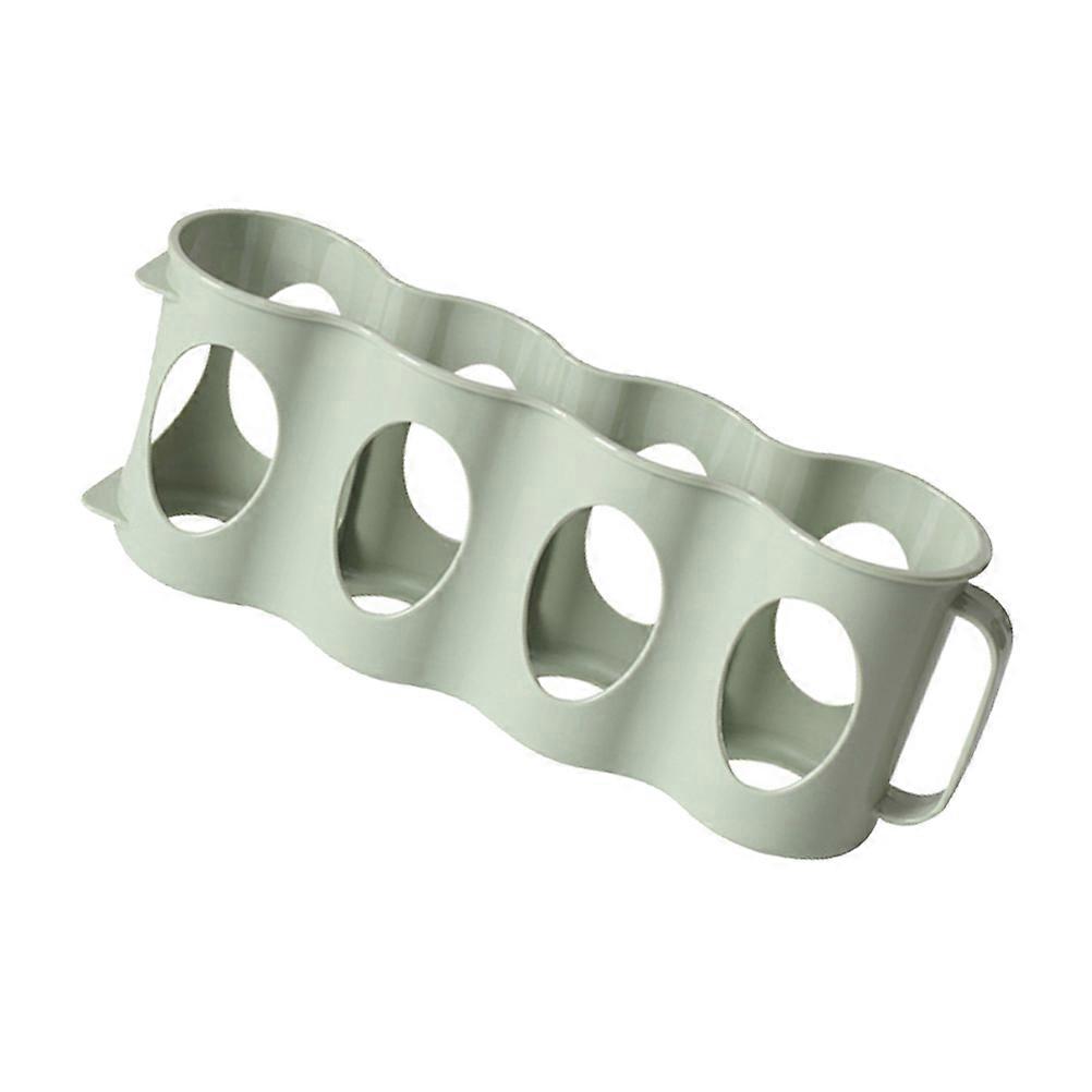 Can Storage Organizer Hand Pull Type Plastic Box For Refrigerator Use Rectangular Light Green Space-saving 1Pcs