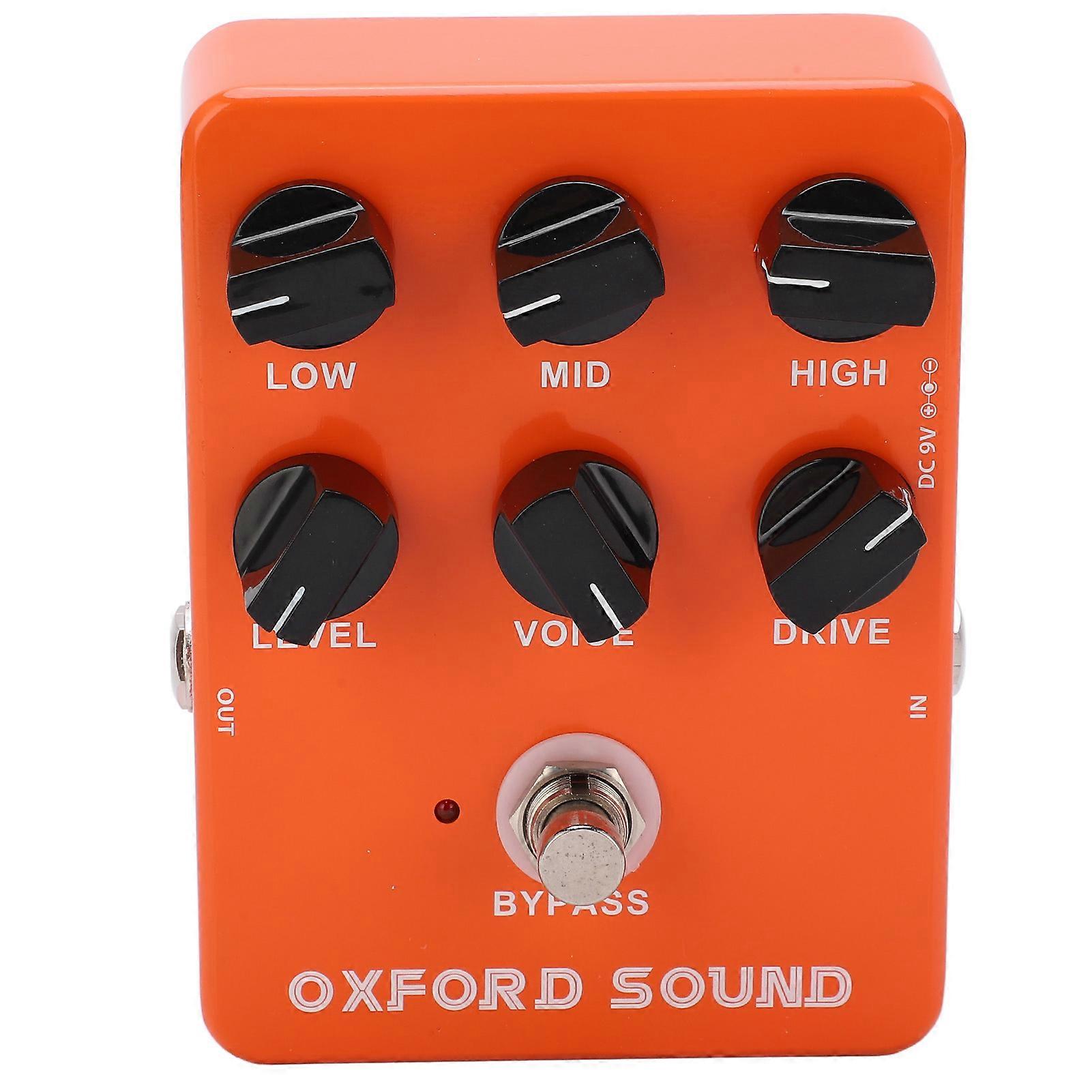 Orange Metal Amplifier Simulator Pedal with 6 Knobs for Electric Guitar