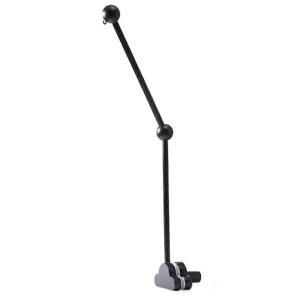 Baby Mobile Crib Holder Wooden Arm Mount For Mobile Hanging, Adjustable Crib Attachment, Black Nursery Decor