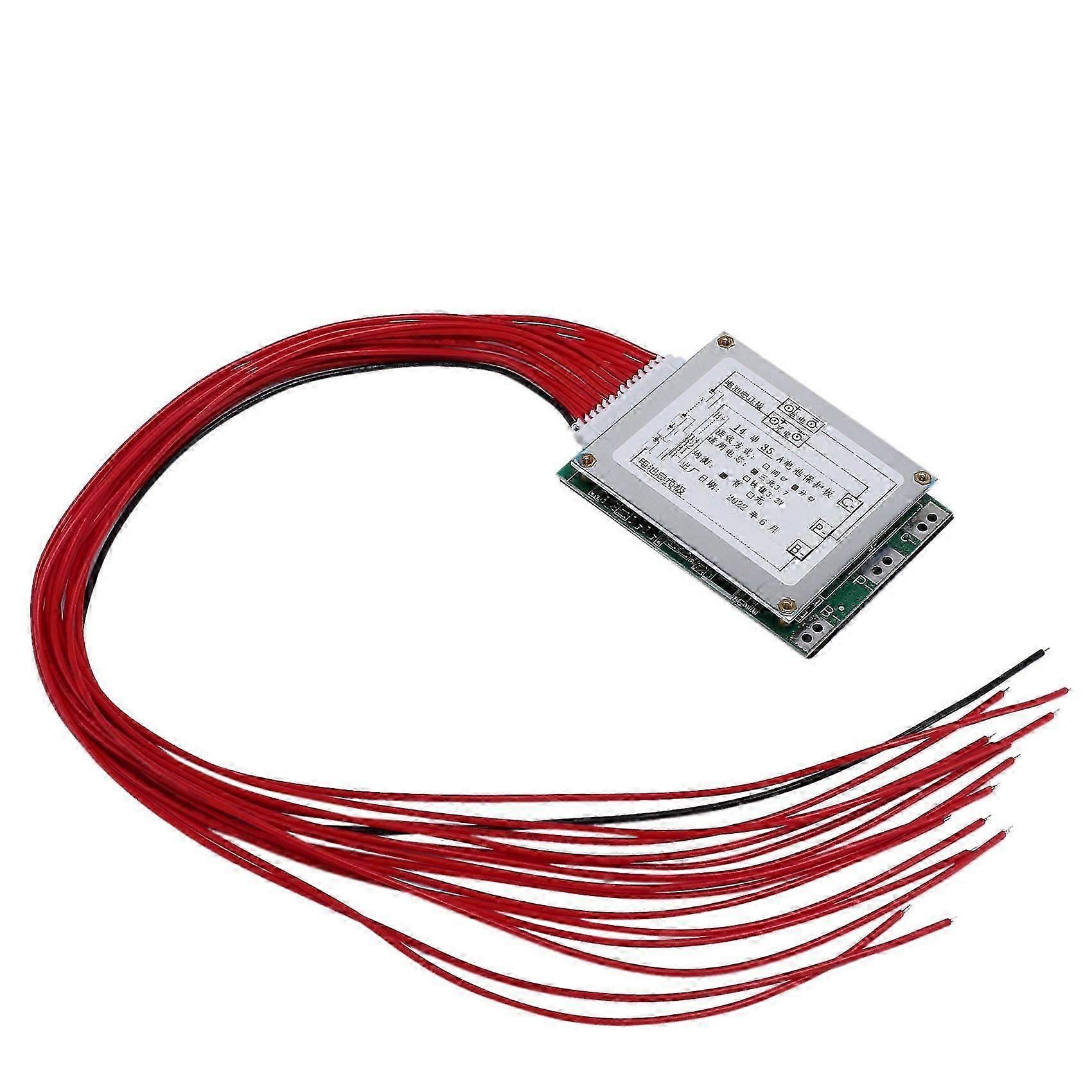 BMS 14S 52V 35A Li-Ion Lithium Battery Charger Protection Board Battery BMS Board with Balance Function for E-Bike