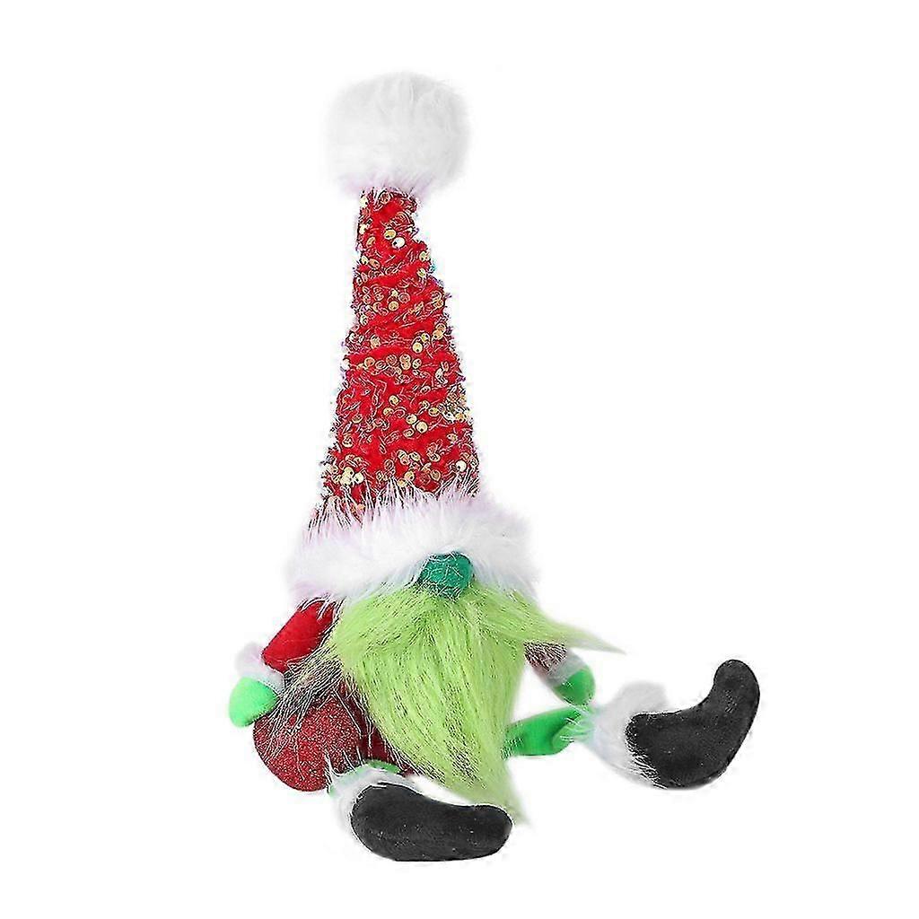 Festive Swedish Tomte Gnome with Sparkling Sequins for Christmas Table Decoration