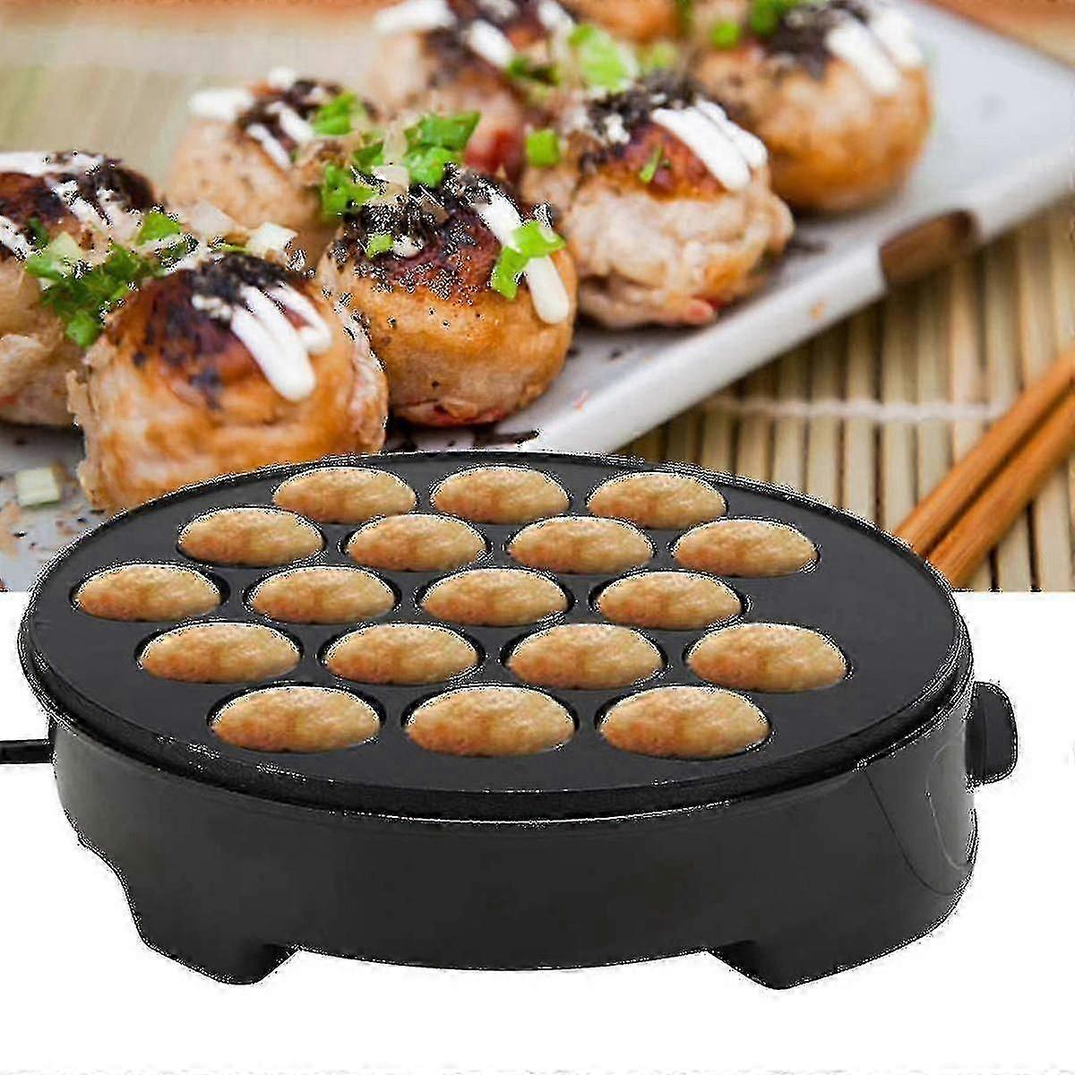 750w 18孔章鱼烧烧烤盘电动章鱼制造商炉烹饪盘DIY