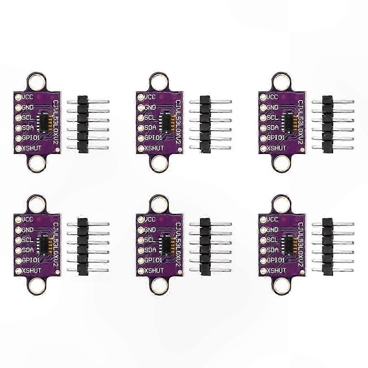 6-Pack Time-of-Flight Laser Distance Sensor Modules for Precise Measurement