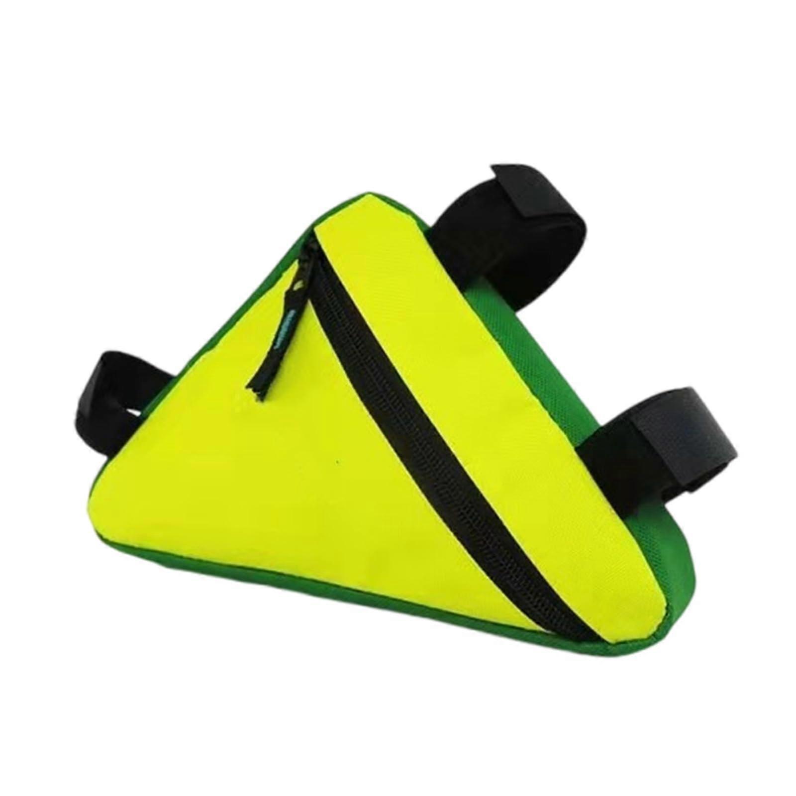 Large Capacity Bike Bag for Bicycles - Reflective Front Frame Tube Bag for Commuters, Yellow, Durable and Versatile