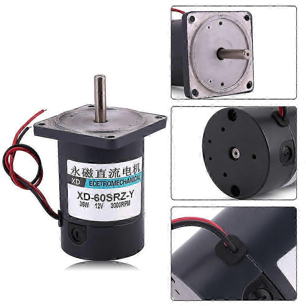 DC 36W Large Torque Brushed Motor CW/CCW with Flange 12V 3000rpma