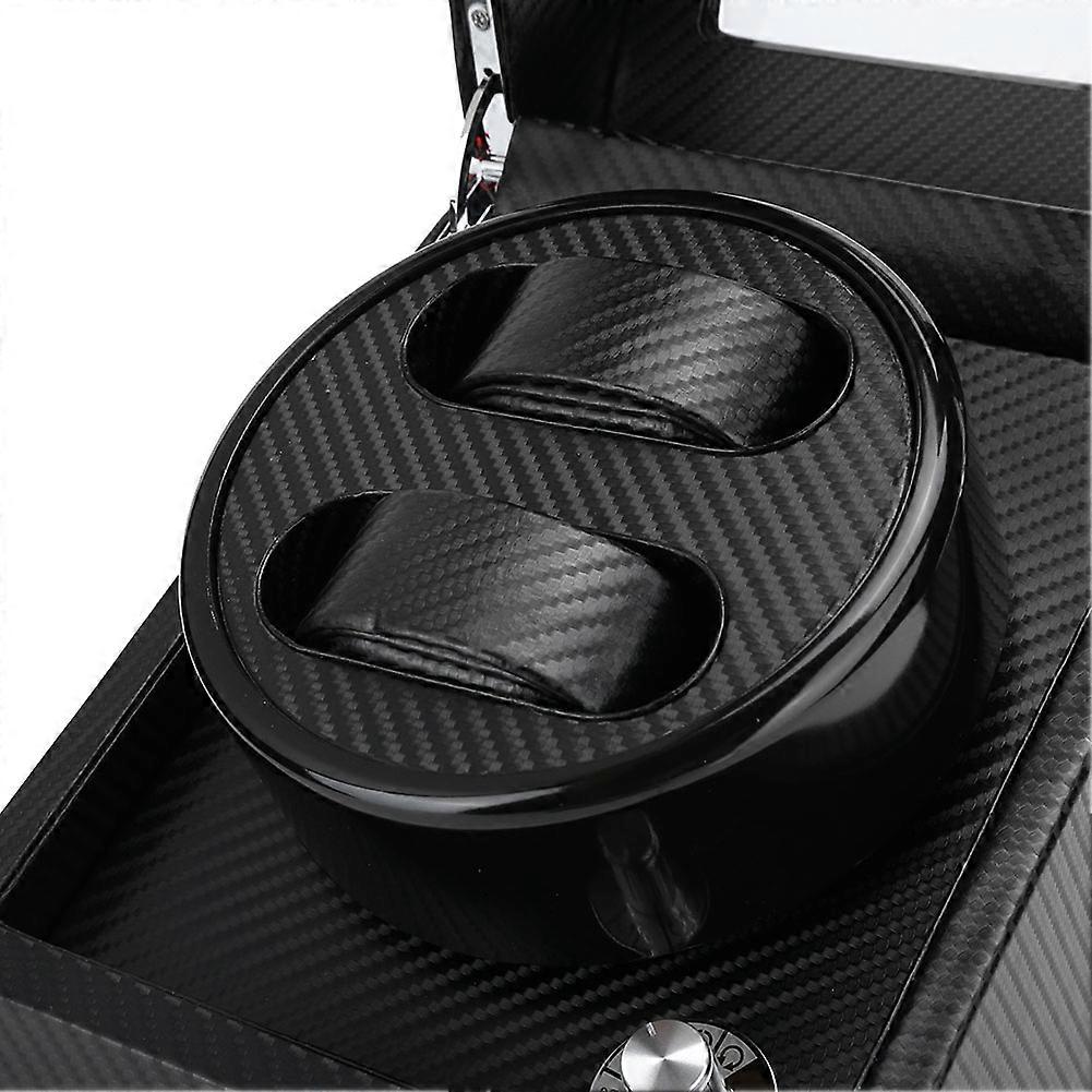 2+0 Automatic Carbon Fiber Watch Winder Box with 5 Modes