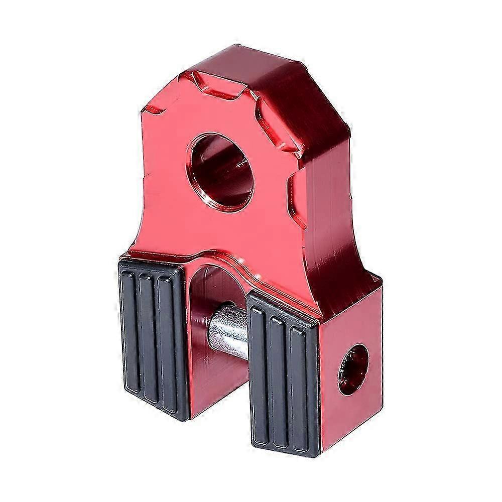 Red Flat Winch Shackle Recovery Hook 30,000LB Mount Assembly Tow Haul ATV UTV w/Iron Pin & Rubber Guard Universal Fit 2025