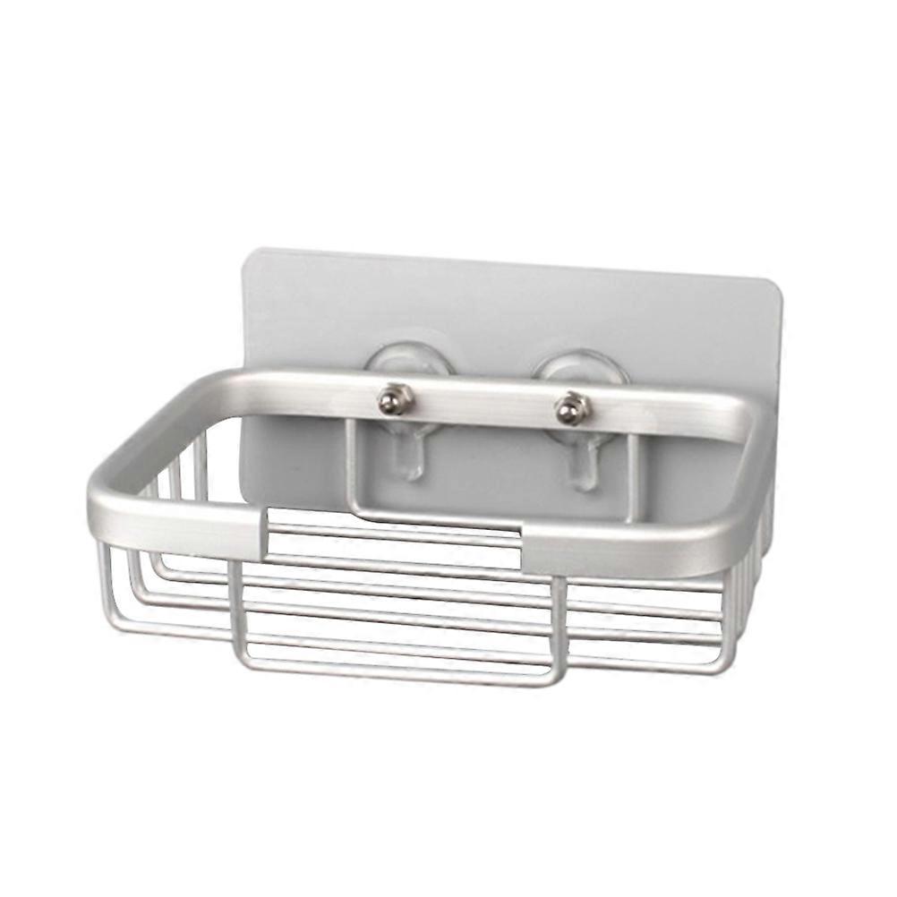 Silver Aluminum Soap Holder for Holding Soap with Free-Punching