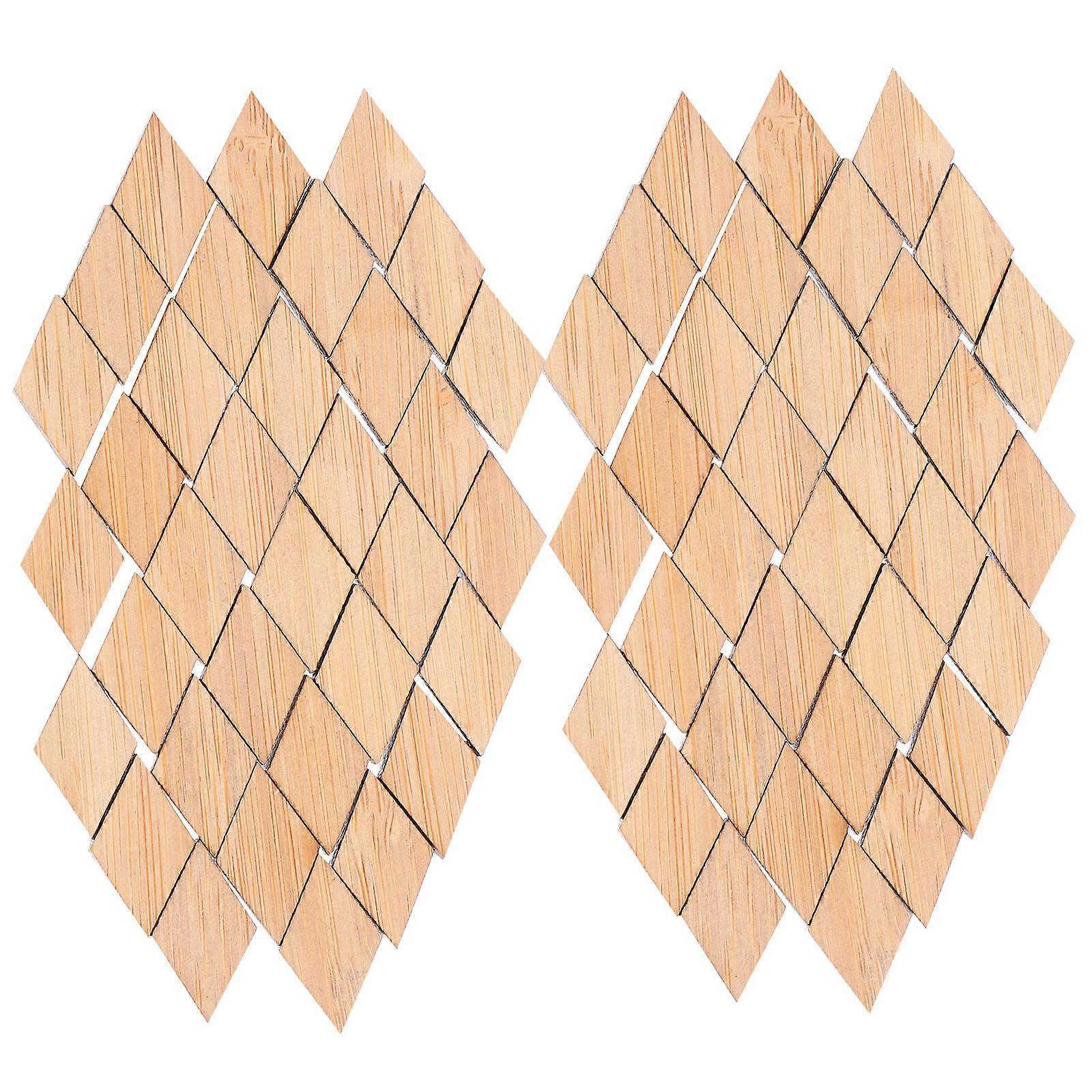 Bamboo Miniature Flooring for Decor 216Pcs Mini Floors with Smooth Finish
