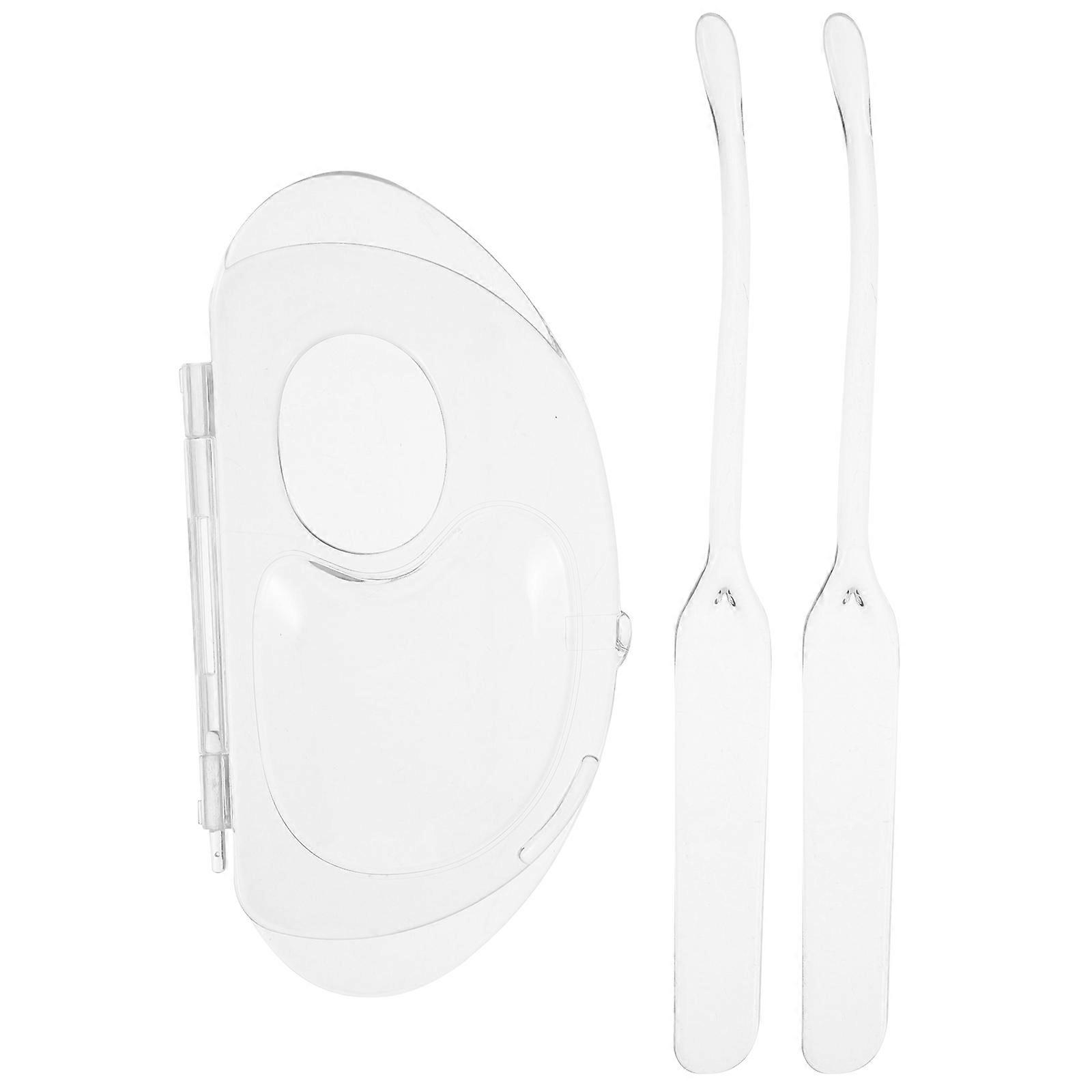 Foundation Mixing Palette Makeup Tray For Various Makeup Settings Foldable Design Transparent 2 Sets