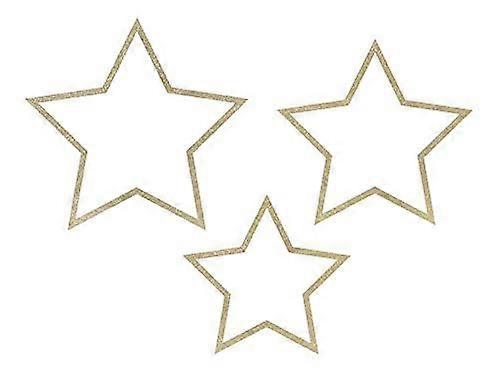 Gold Glitter Hanging Stars - Set of 3