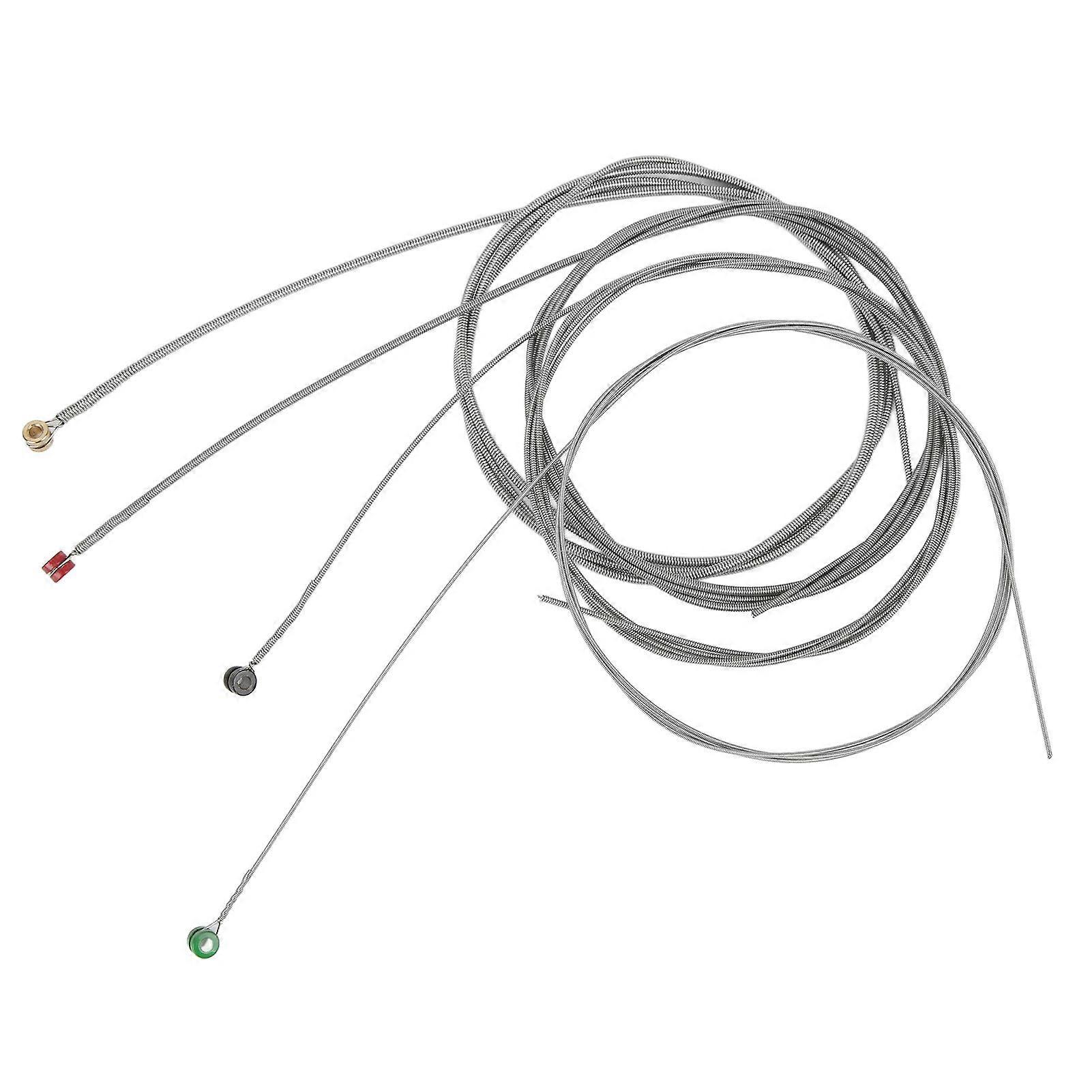 4PCS Electric Bass Strings Hard Metal Colorful Head Sturdy Replacement Guitar Accessories for Guitarist