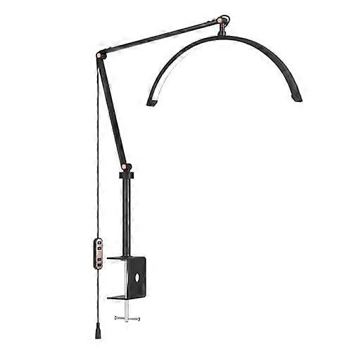 Dimmable Half Moon ClipOn Desk Lamp 360Degree Adjustable Arch LED Table Lamp White Finish For Beauty Eyelash Extensions And Nail Tech