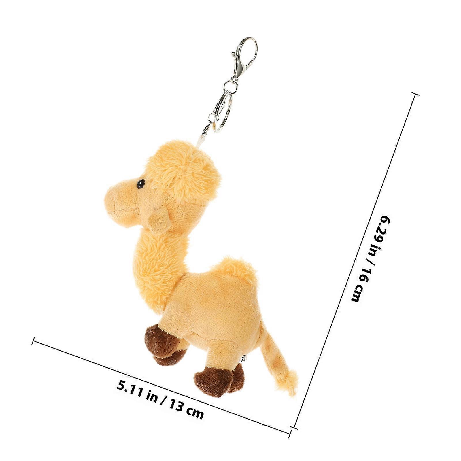 Plush Camel Keychain for Hanging Keys with Soft PP Cotton Material