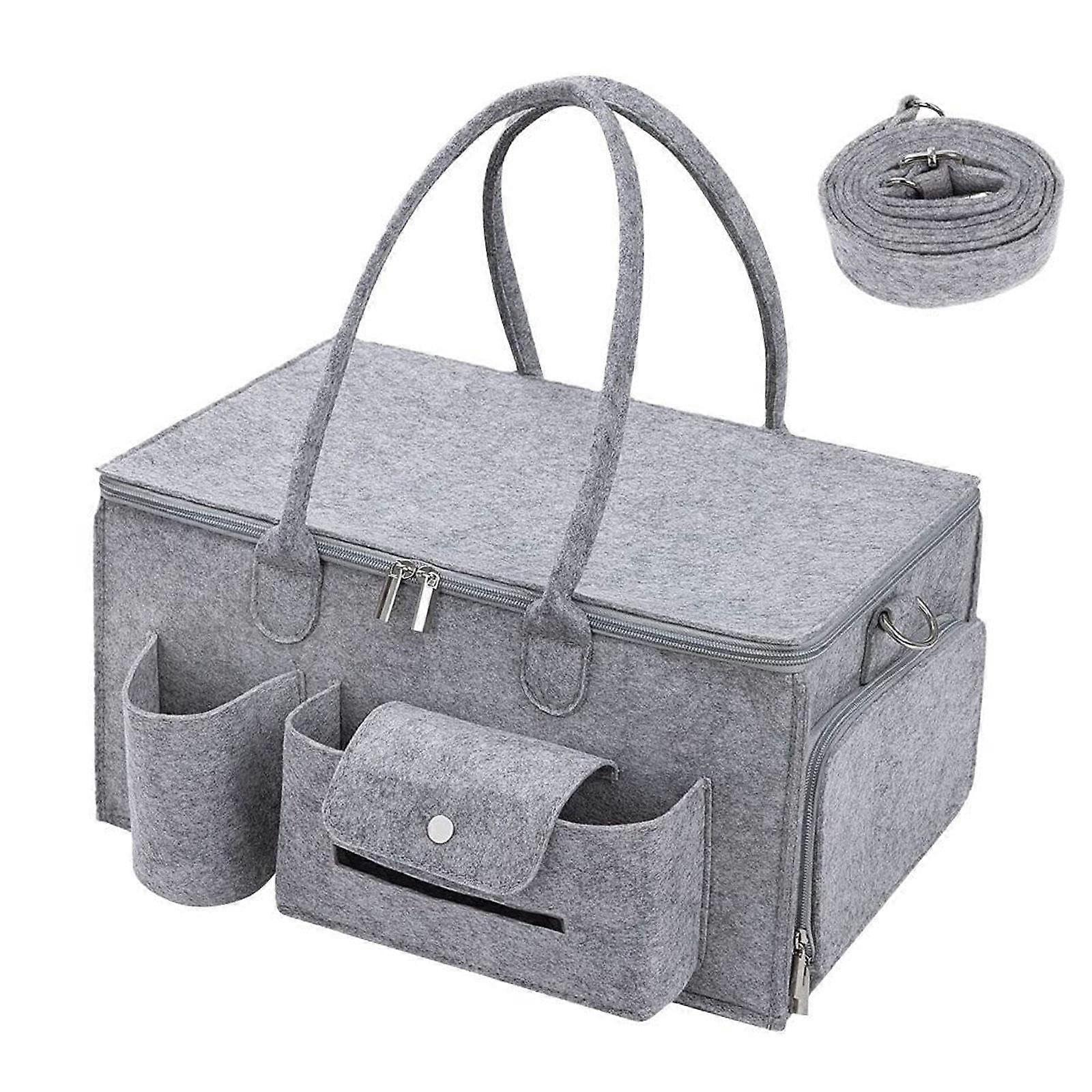 Diaper Tote Bag Portable Organizer, Spacious Nursery Storage, Nappy Bin For Picnic, Shopping, Travel