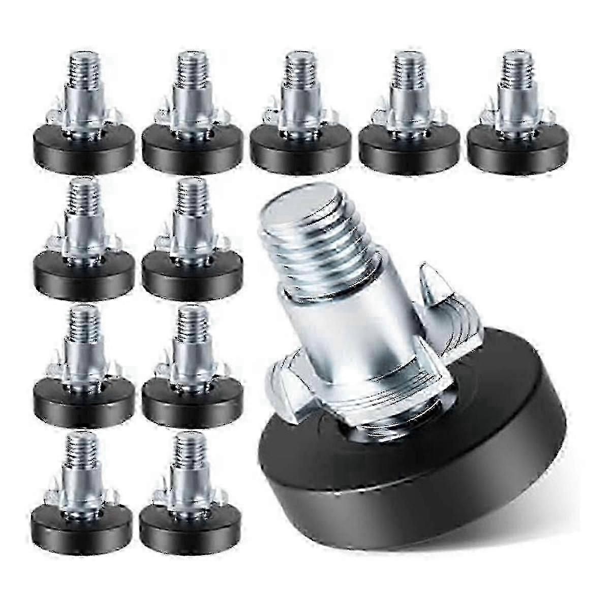 Adjustable 1/4in-20 UNC Thread Furniture Leveling Feet with T-Nuts