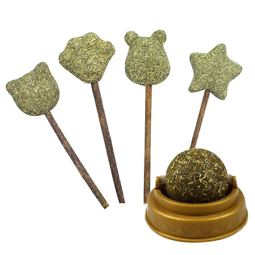 Cat Catnip Lollipop Natural Cat Lick Lollipop Promoting Digestion 5Pcs