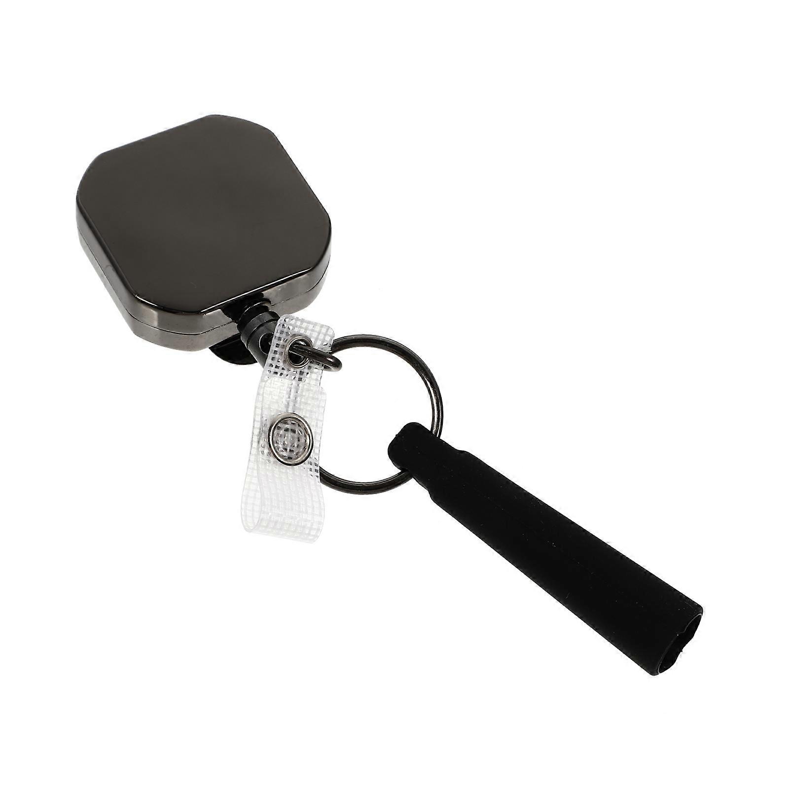 Id Card Clip Cards Holder Square Shape Retractable Hold Id and Badge 1Pcs