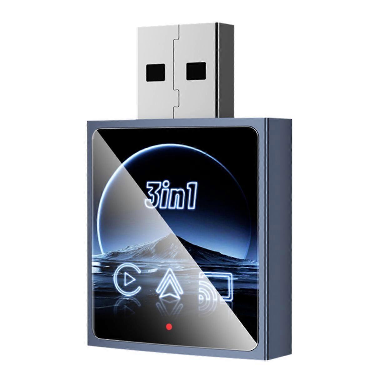 Wireless Carplay Adapter Smart Carplay Android Auto Mirror Link 3 In1 USB Dongle Wired Carplay to Wireless Plug and Play