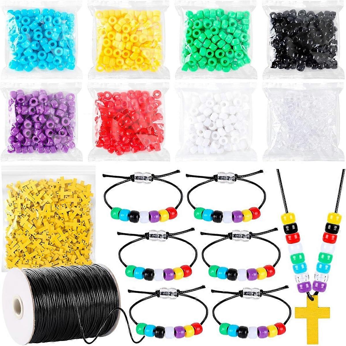 1800Pcs Plan Bracelet Bead DIY with Colorful Assorted Beads