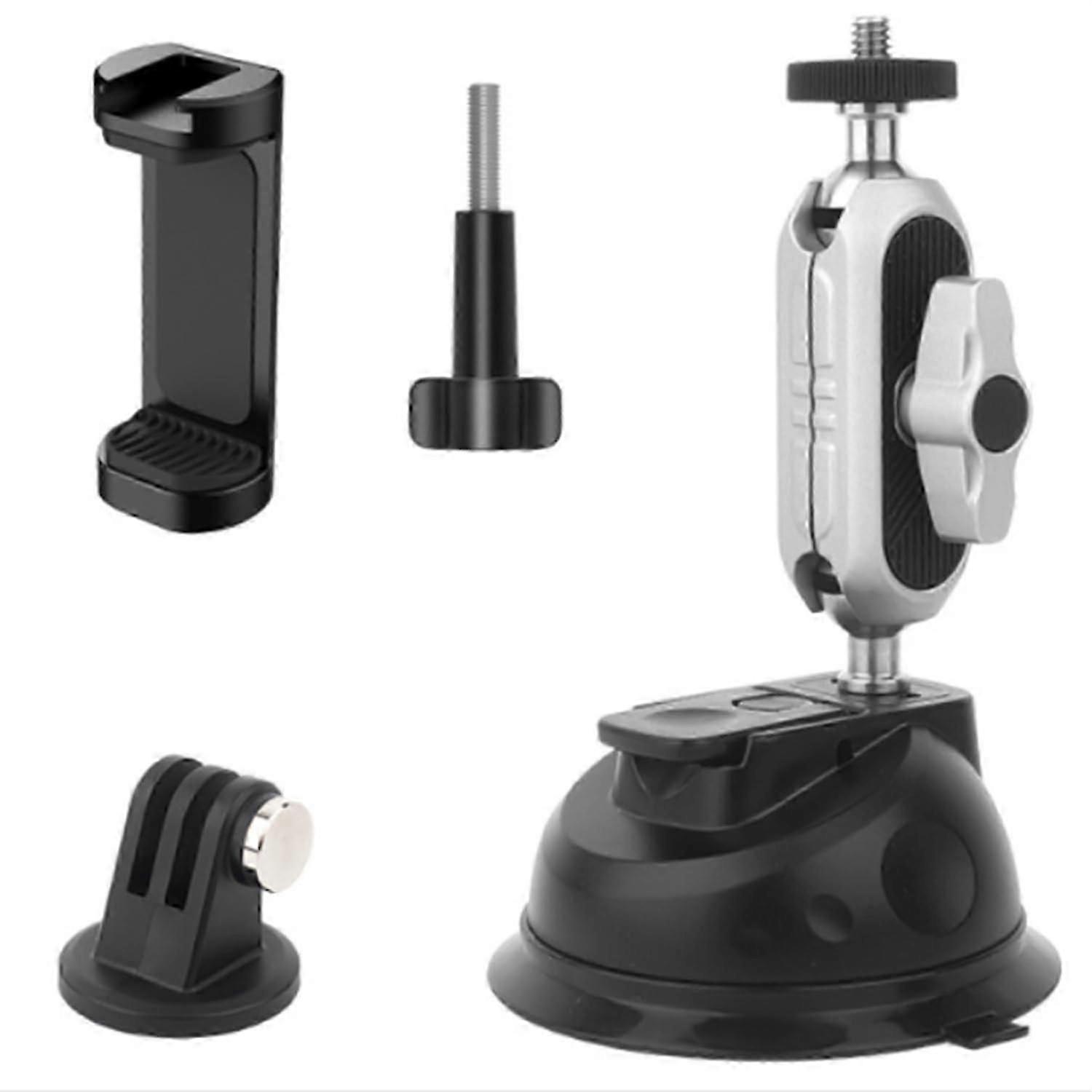 Universal Suction Cup Mount for Cameras and Smartphones,360 Degree Adjustable,Compatible with Hero 13/12/11