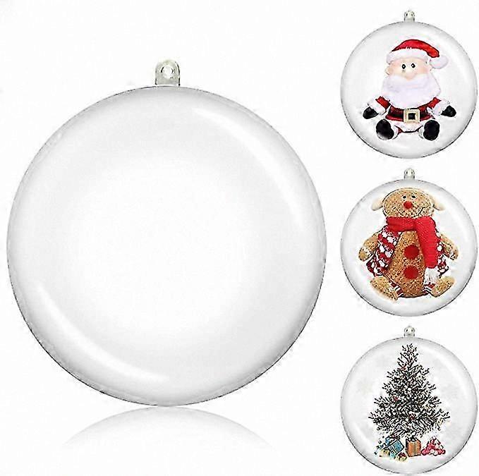 Transparent Plastic Ornaments, 10PCS Fillable Christmas Balls for Tree Decoration, Clear Empty Baubles for DIY Crafting and Holiday Design