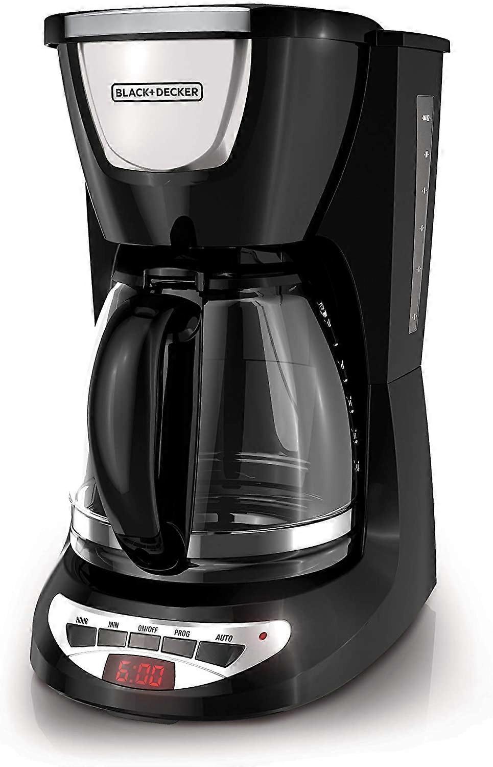12-Cup Programmable Coffee Maker, DCM100B, Duralife Carafe, Easy-View Water Window, Removable Filter Basket