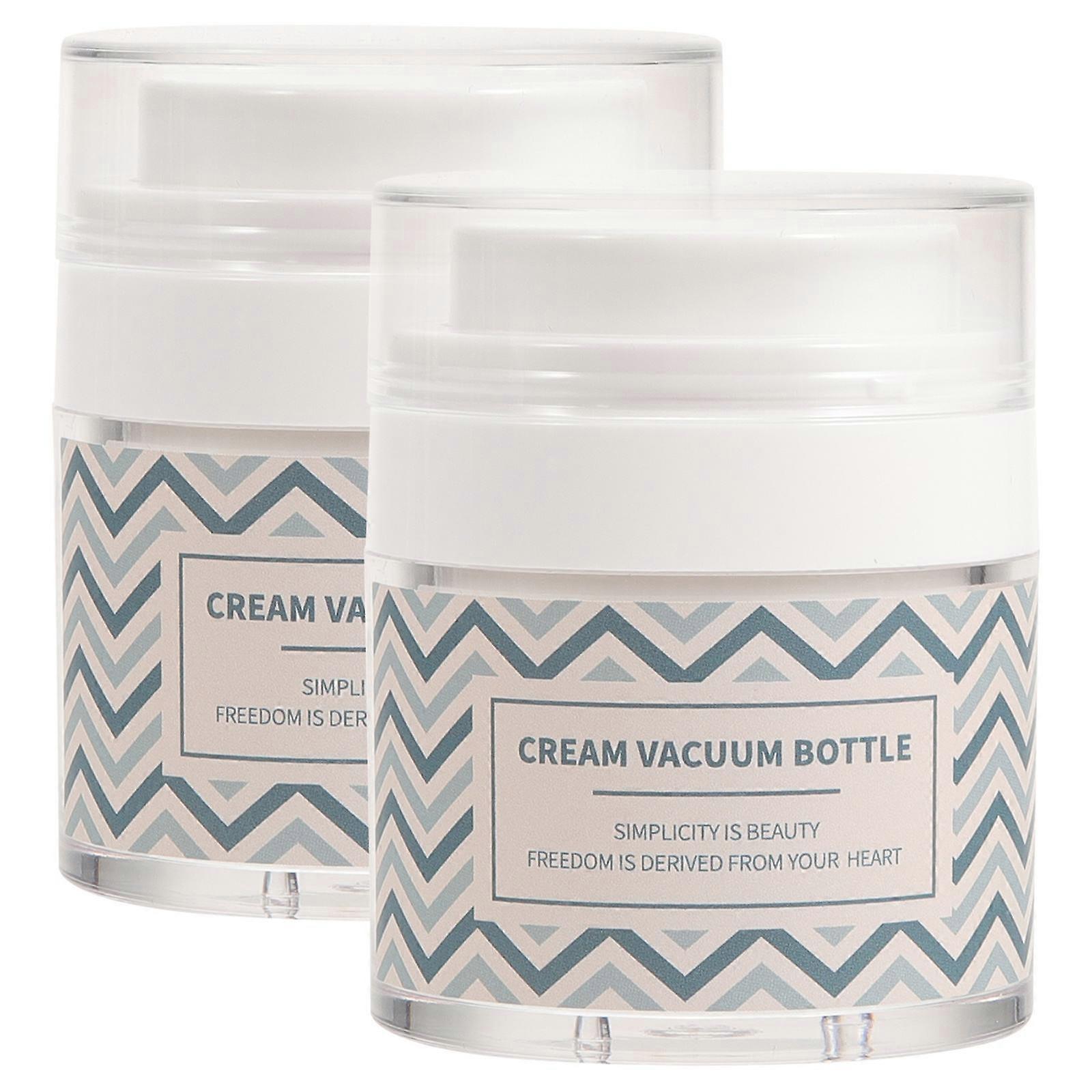 Cream Container Vacuum Bottle for Lotion 2Pcs Refillable Cosmetic Jars