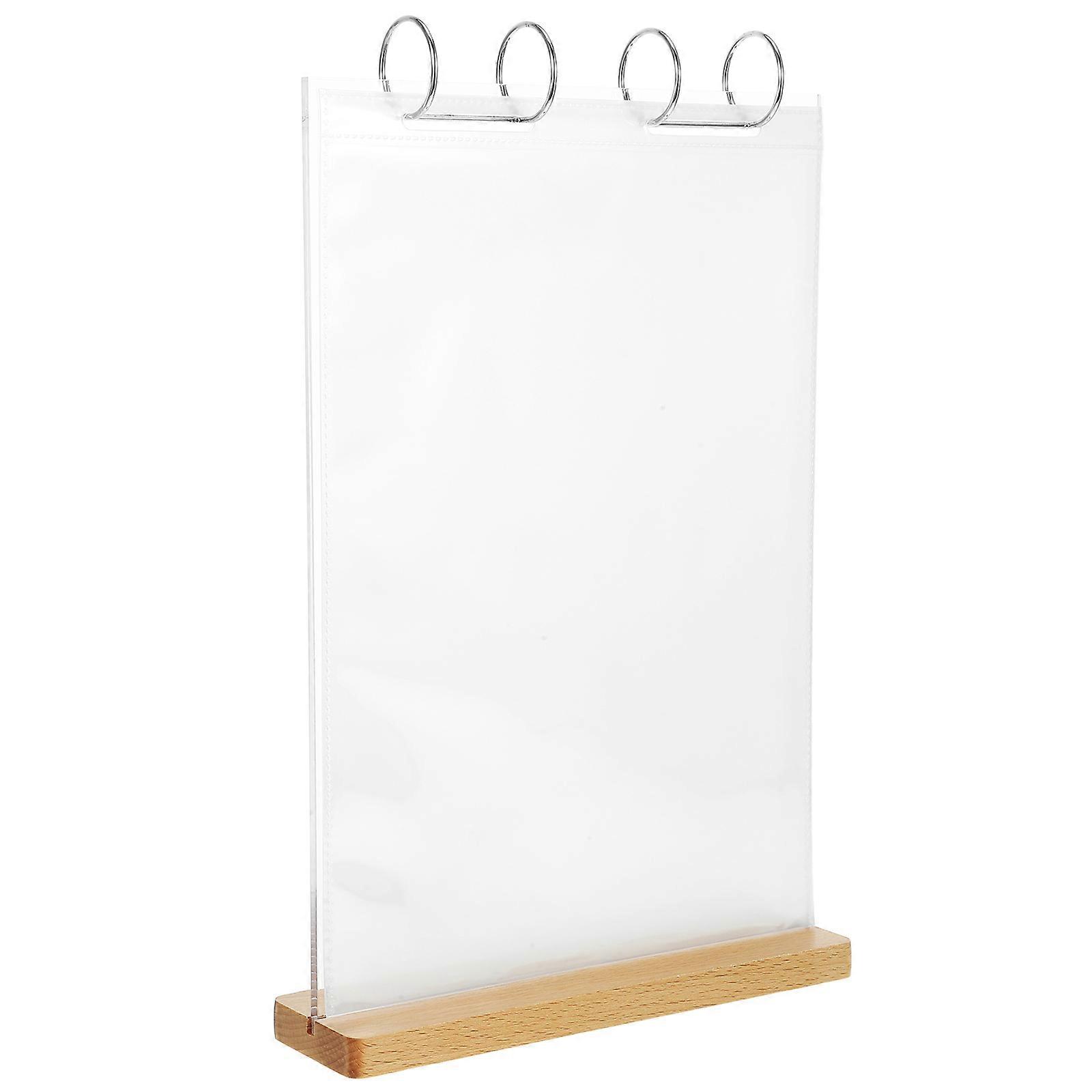 Acrylic Display Menu Stand for Storage Holder 2Pcs Double-Sided Flip