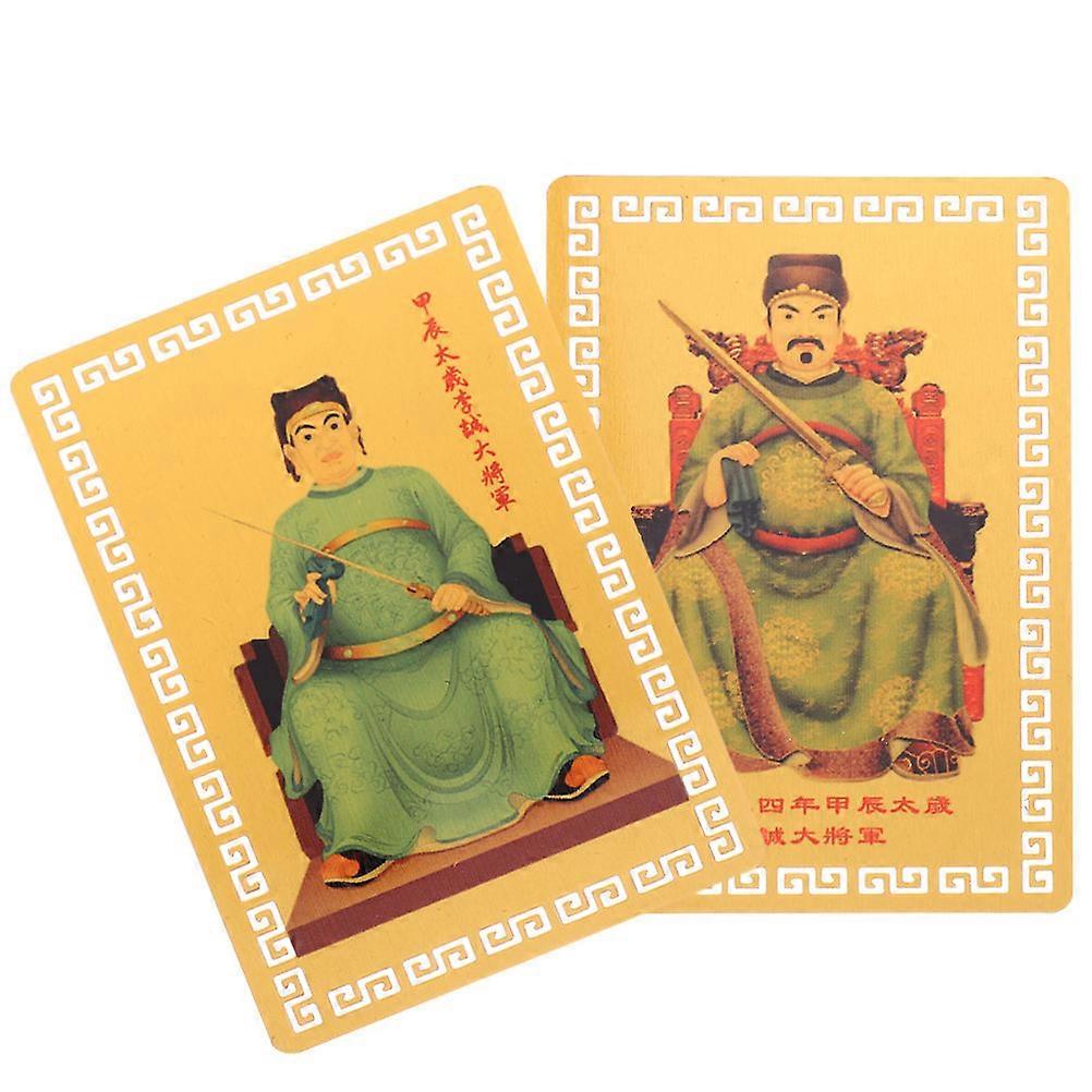 Chinese Fengshui Amulet Cards for Blessing 4Pcs Assorted Color
