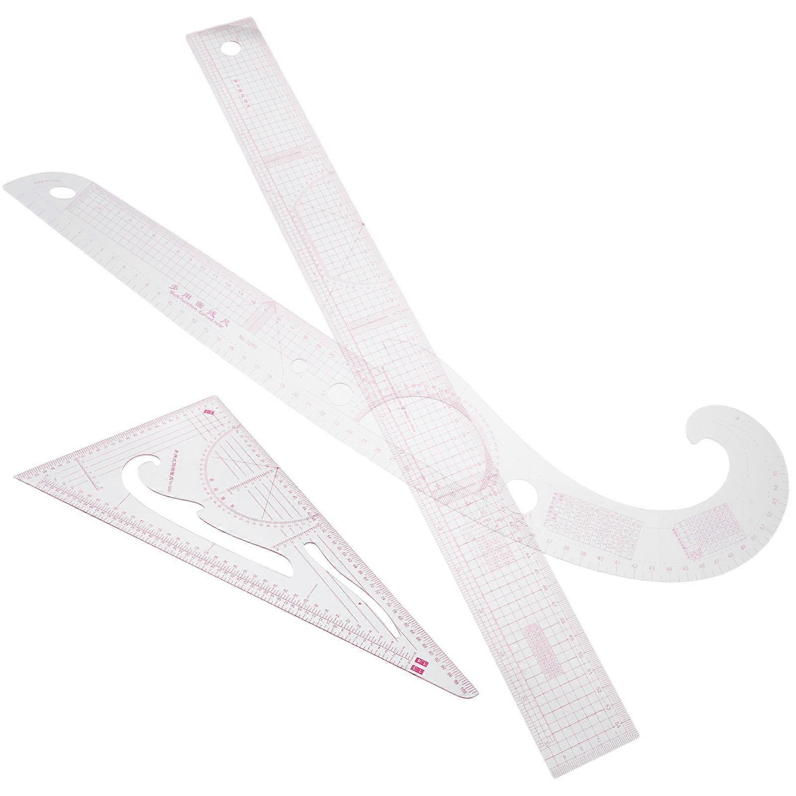 12Pcs Plastic Garment Rulers for Tailor Use Accurate Cutting Tools