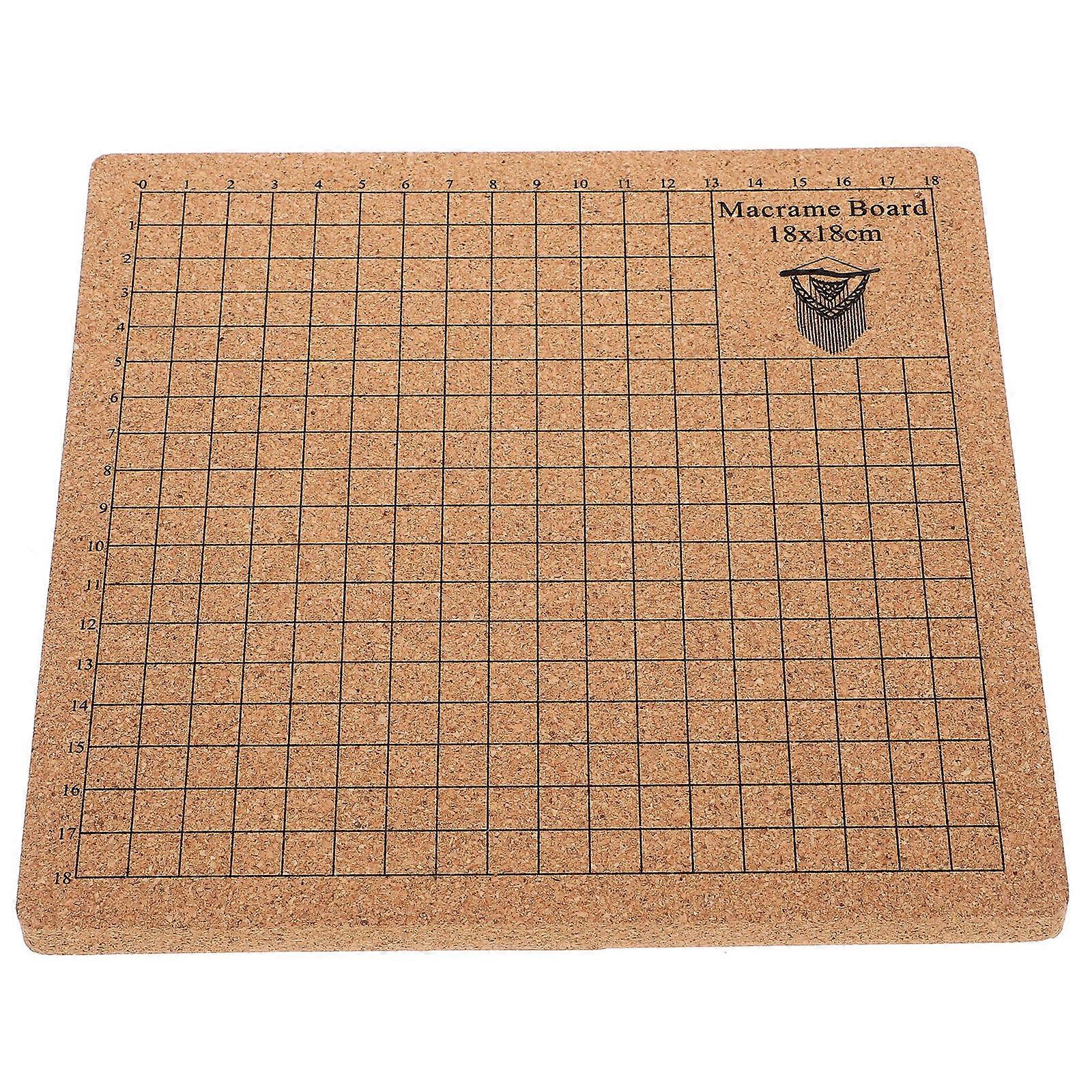 Wood Macrame Board 5Pcs Grid Knotting Board For Home Crafts Light Brown DIY Supply Easy To Measure