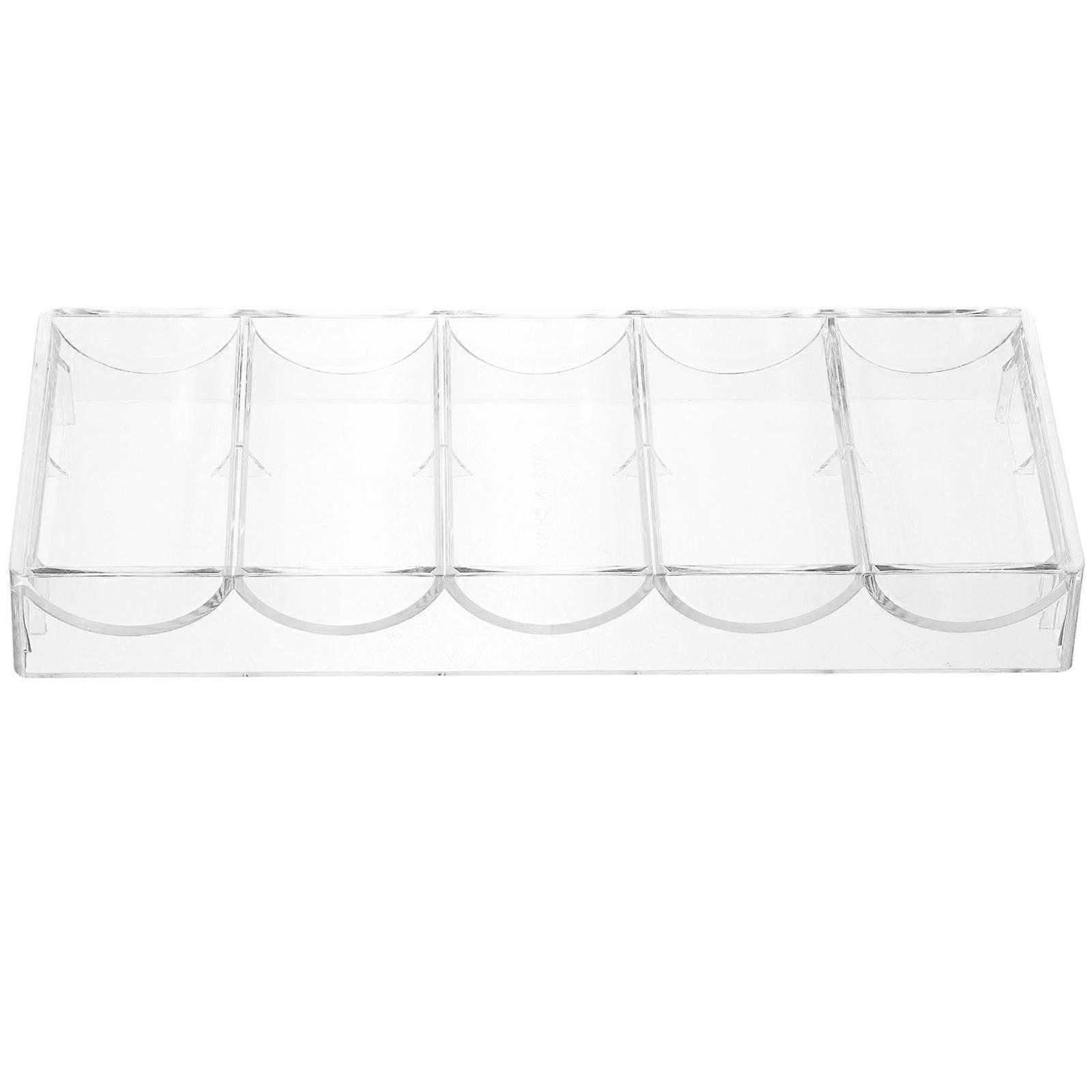 Transparent Chip Case Acrylic Poker Chip Box Small Items Carry 1Pack
