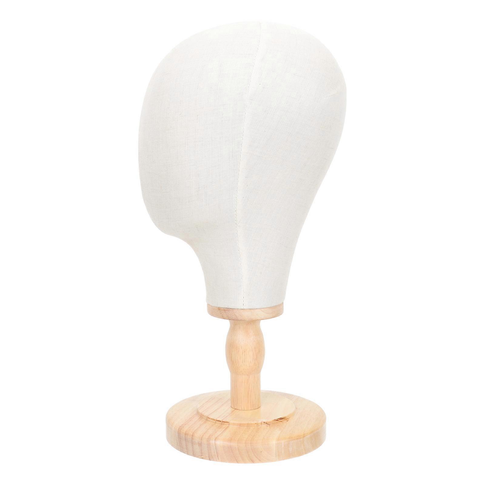Wig Display Mannequin for Salon Use 2Pcs Linen Head Models with Base