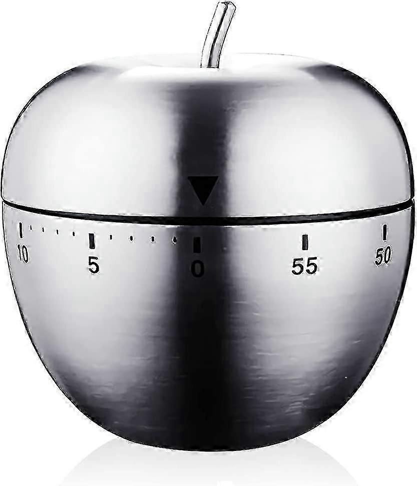 Kitchen Timer Timer Apple Shape Manual Mechanical Rotation Alarm Kitchen Timer Stainless Steel