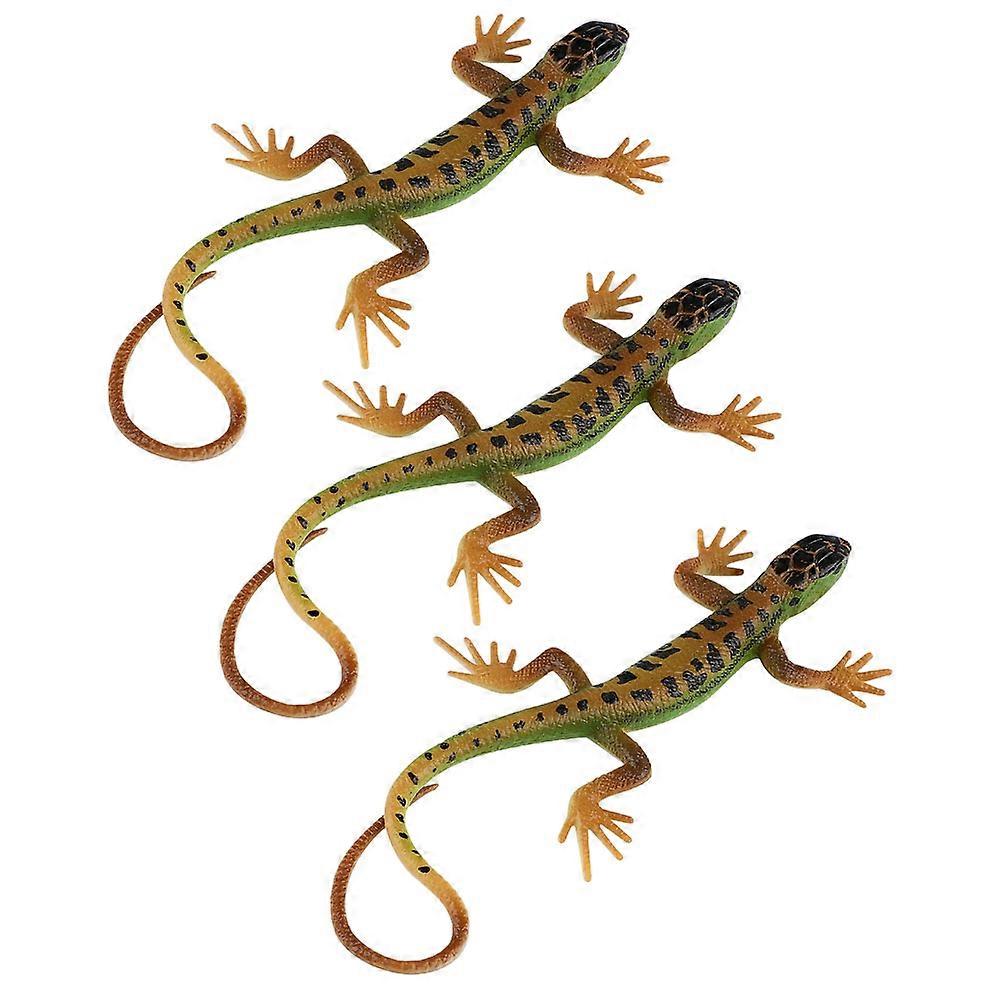 Small Lizard Decoration Figurine for Education 6Pcs Plastic Simulation Models