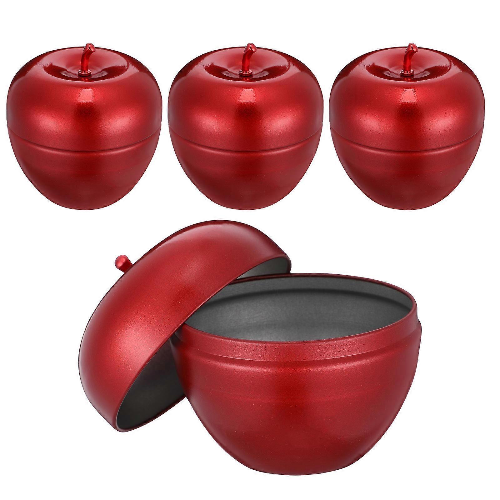 Tea Holder with Lid Apple-Shape Candy Containers for Game Use 12Pcs